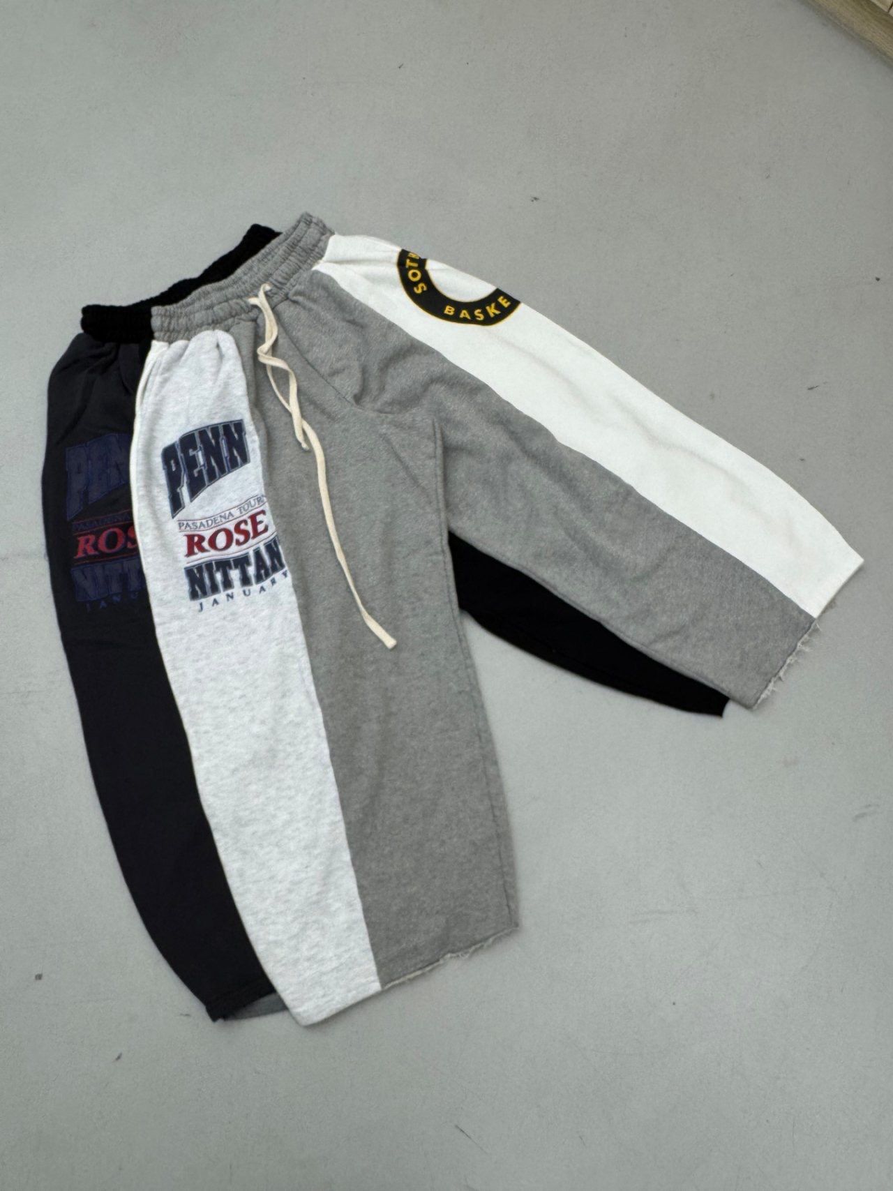 拼色英文字運動褲 FARMERS-106P