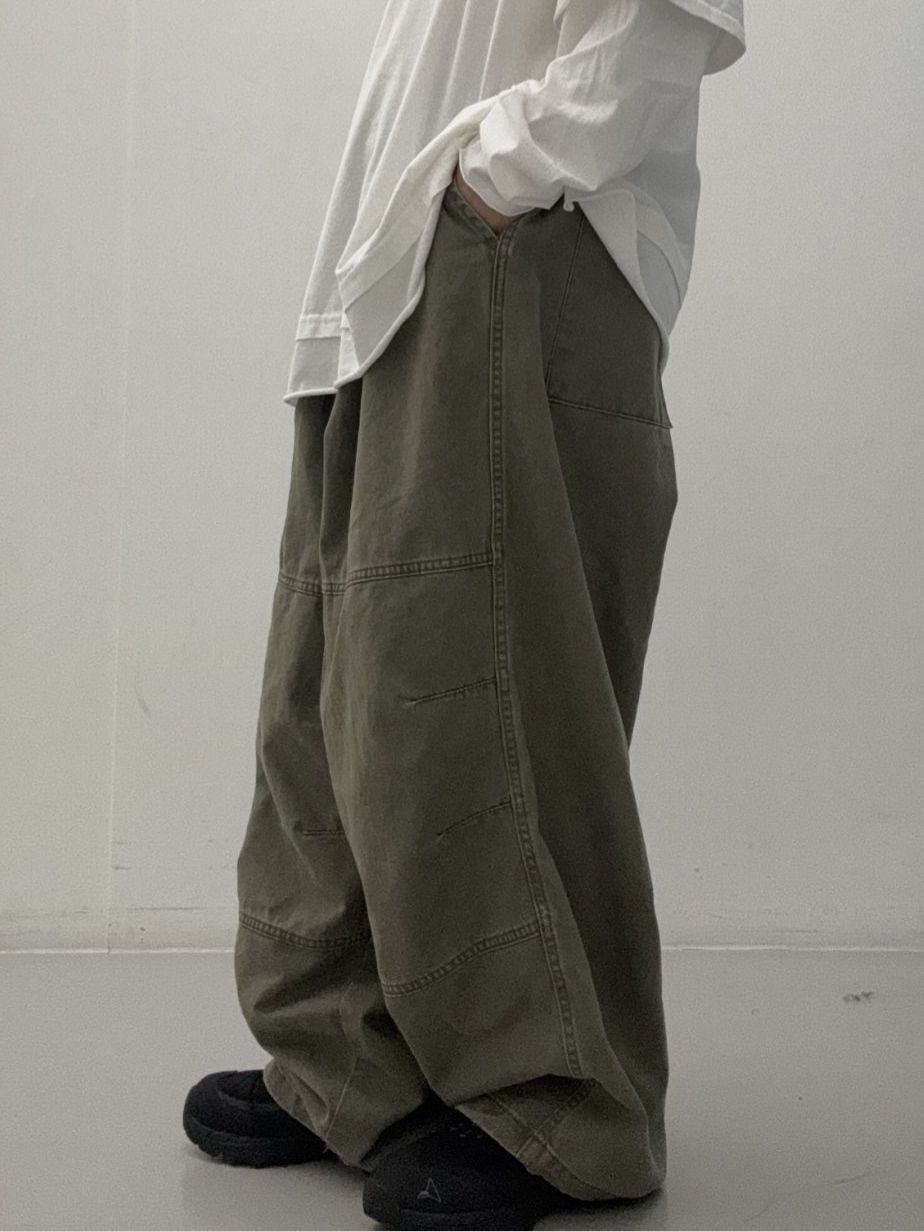 洗水淨色可束腳鬆身褲 FARMERS-107P