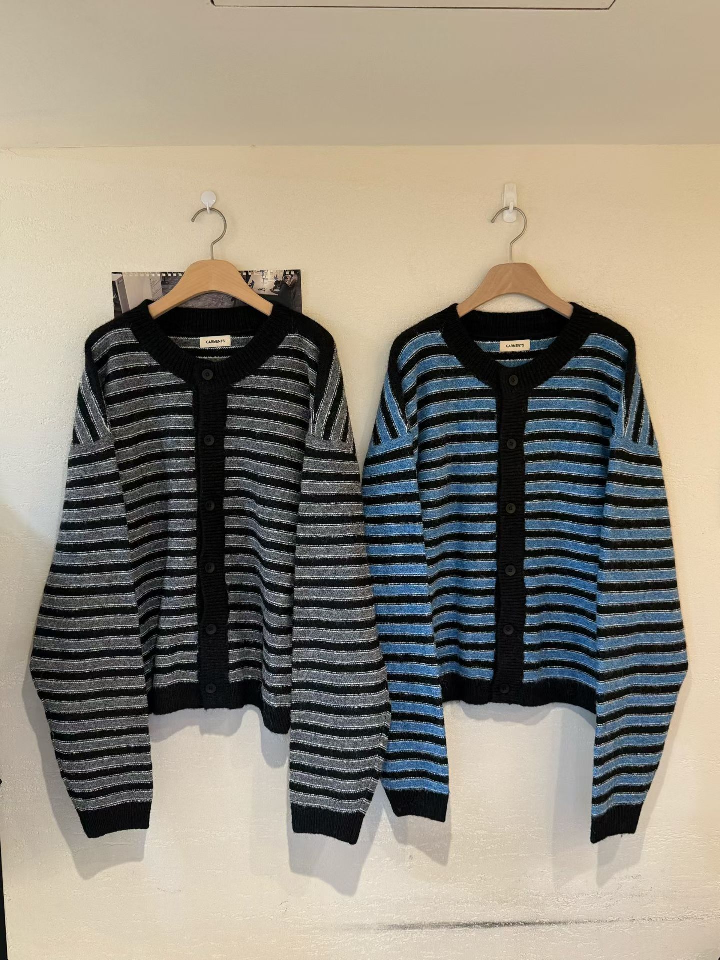 橫間開胸針織外套 GARMENTS-056T