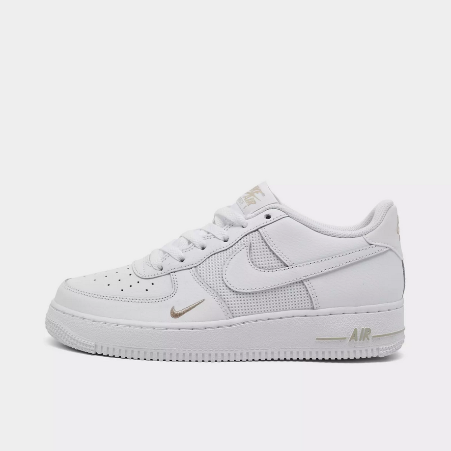 【預訂】 NIKE AIR FORCE 1 全白刺繡小金剔-GS