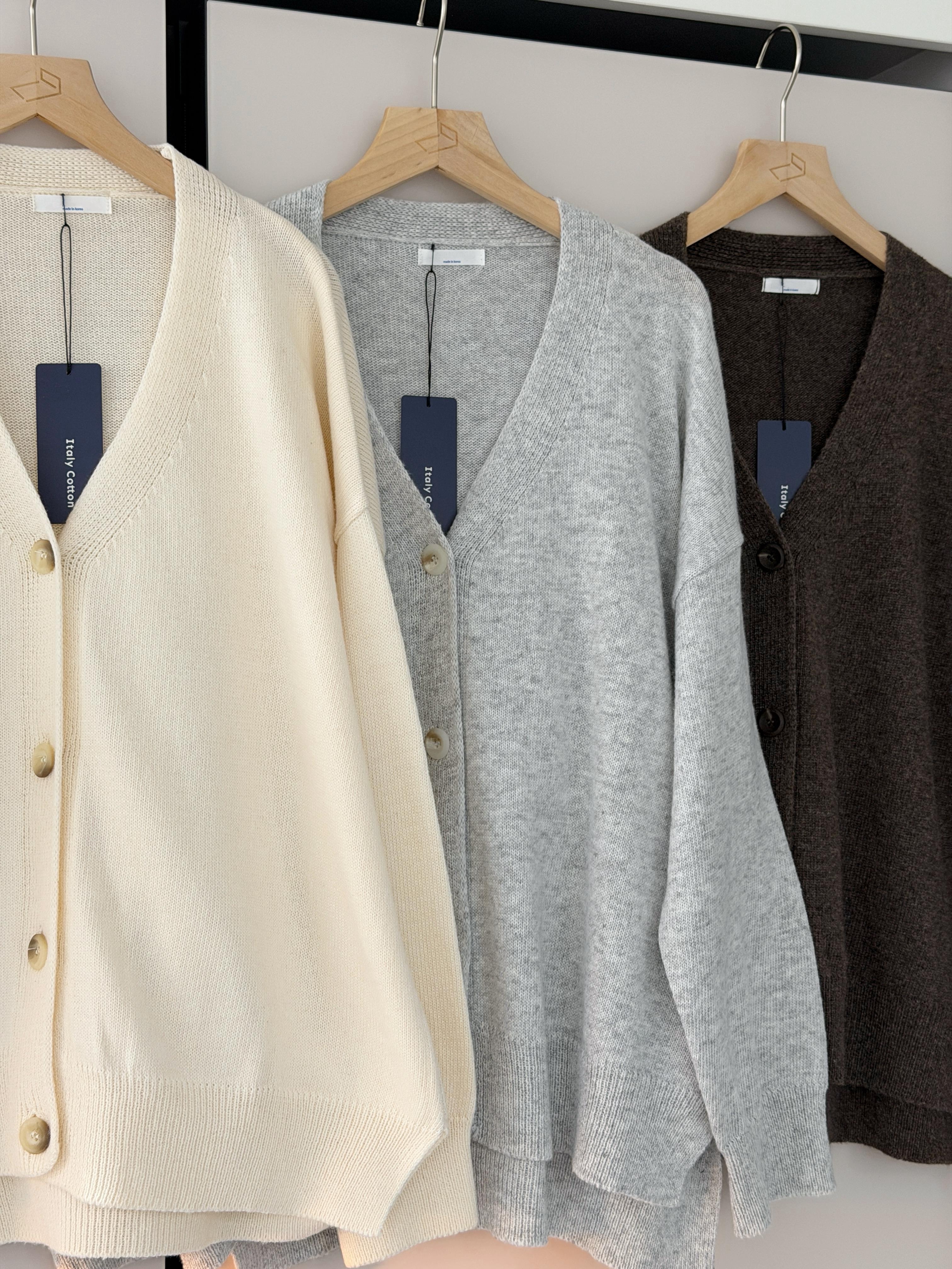 KR354 意大利棉開胸中長冷外套-3色