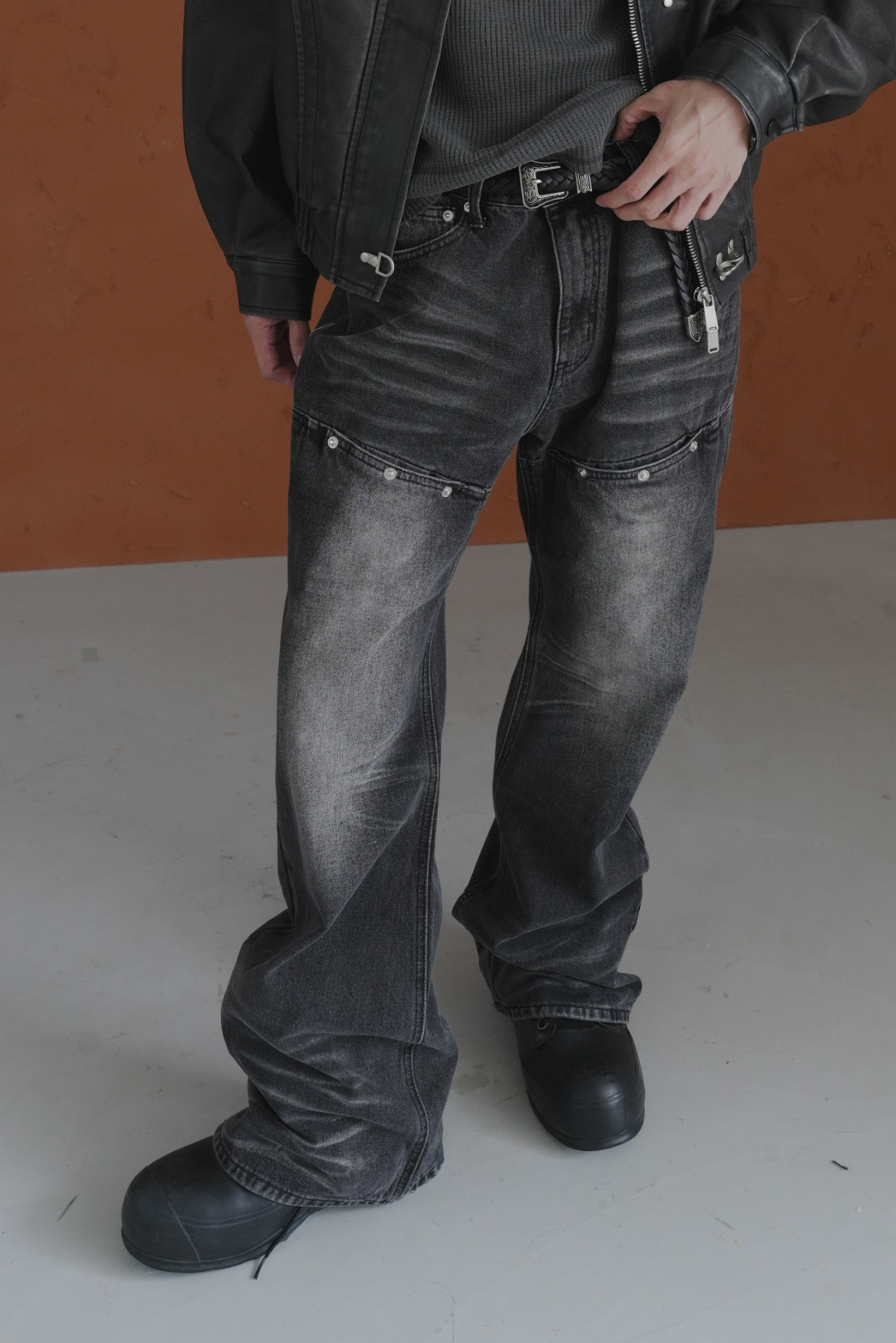 Slash Wide Flare Denim Pants #牛仔褲