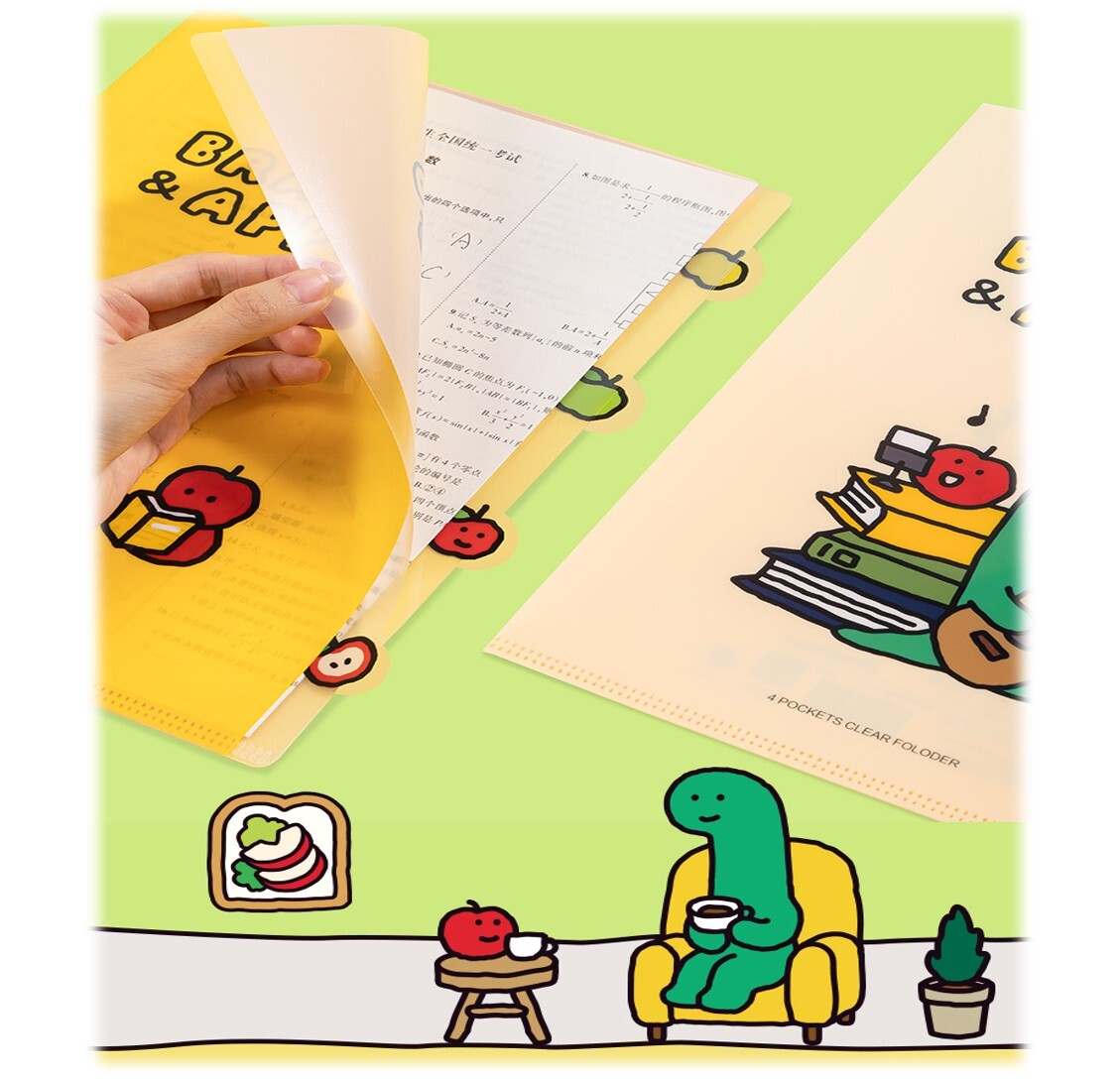 JOGUMAN 療癒系恐龍|A4文件夾 文件袋 (四層)