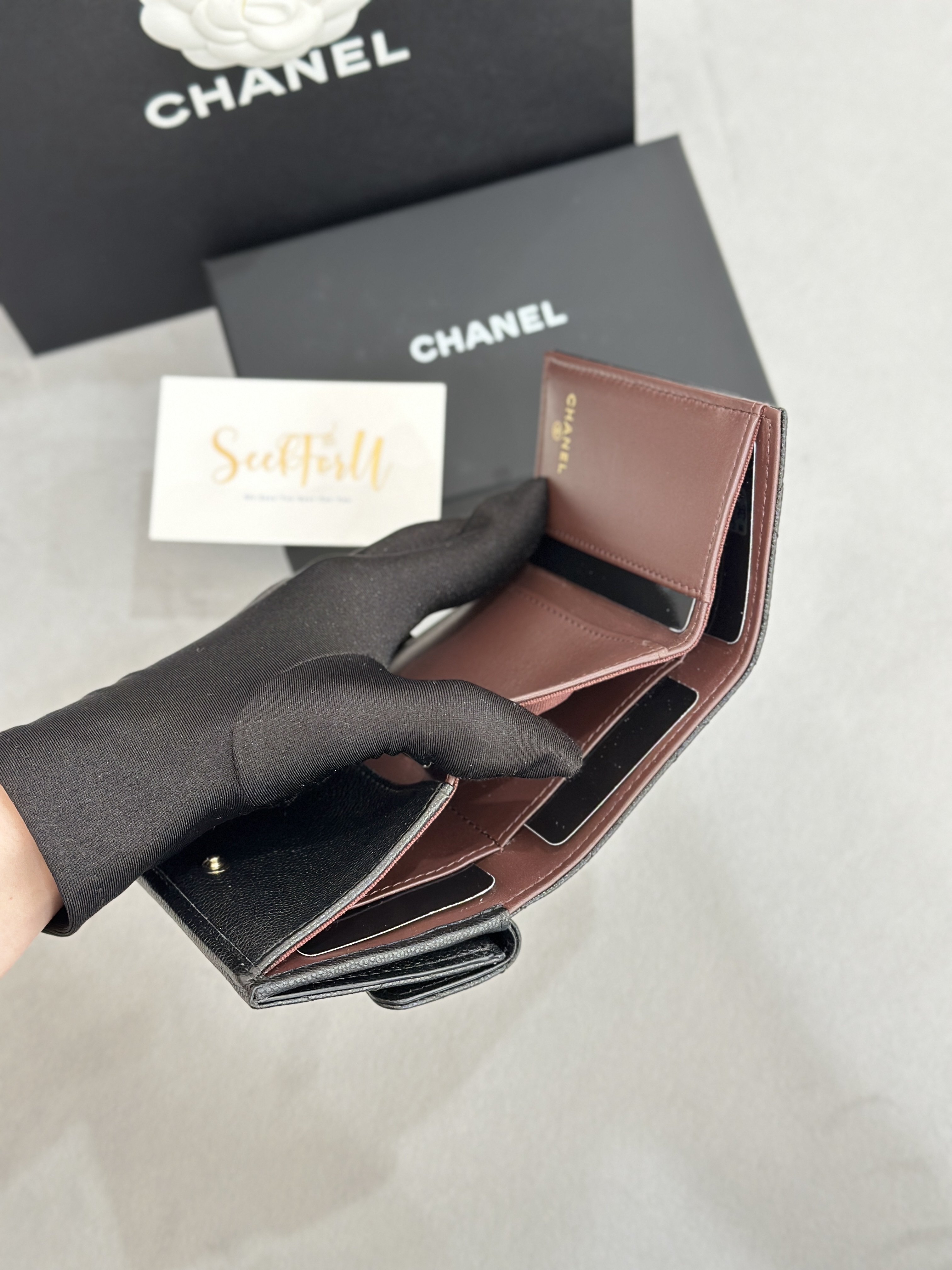 CHANEL Classic Compact Wallet AP0230