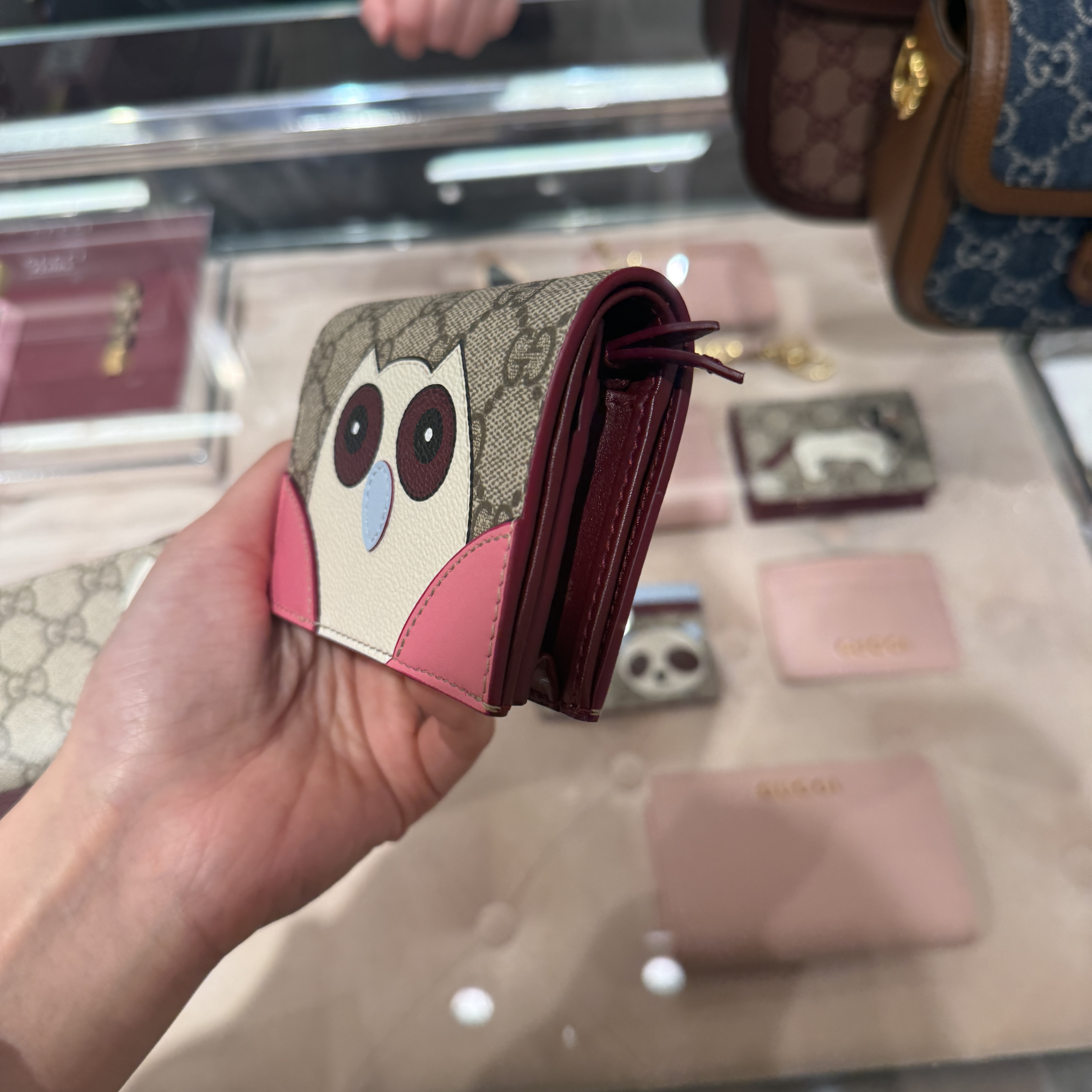 Gucci Owl Small Wallet Burgundy 818767