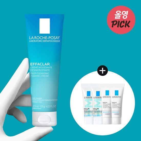 《Olive young連線》La Roche Posay &nbsp;effaclar creme moussante desincrustante cream 125+3ml*4