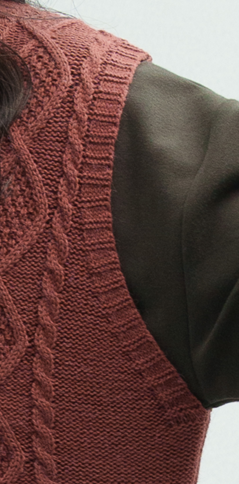 掛肩無痕收針技法簡約針織背心