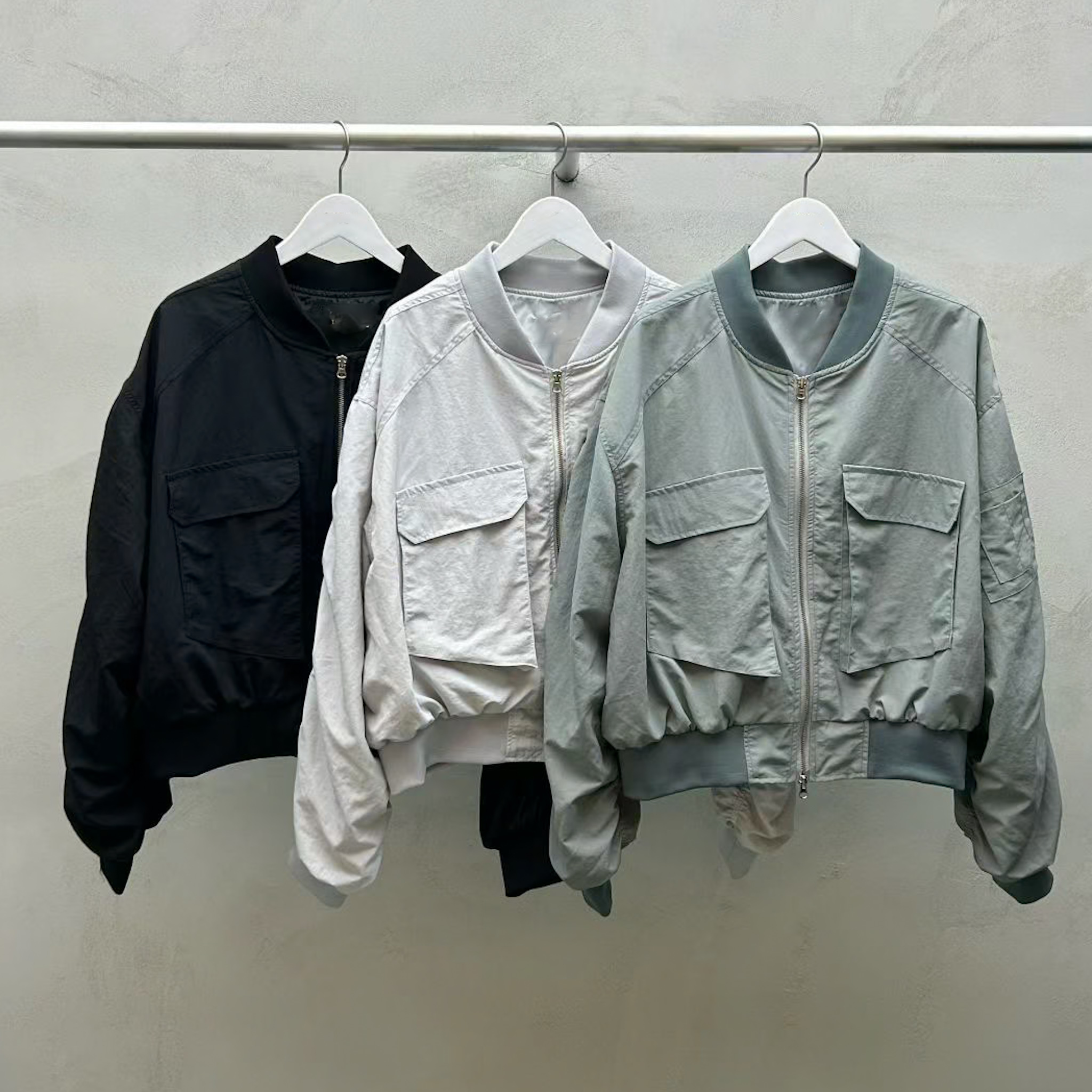 輕薄款無領外(灰白/黑)