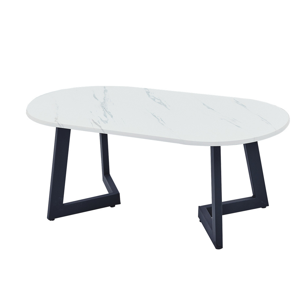 曼爾3.3尺工業風仿石面橢圓形大茶几