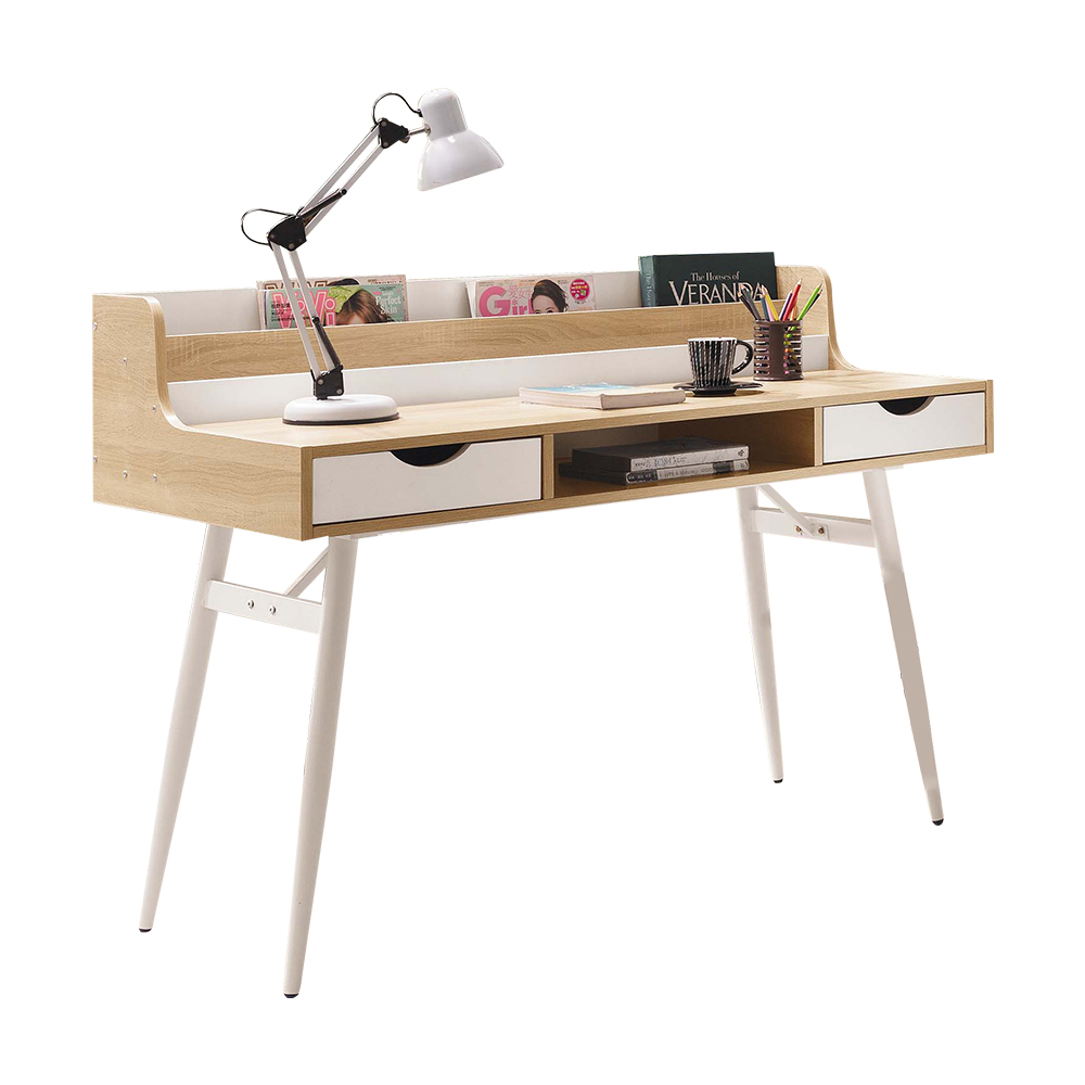 納伊4尺書桌/工作桌(白色腳座)