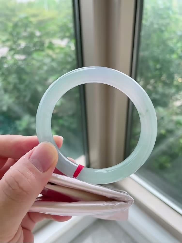 冰紫翡翠圓條手鐲,天然翡翠A玉, 緬甸玉, Jade, Jadeite