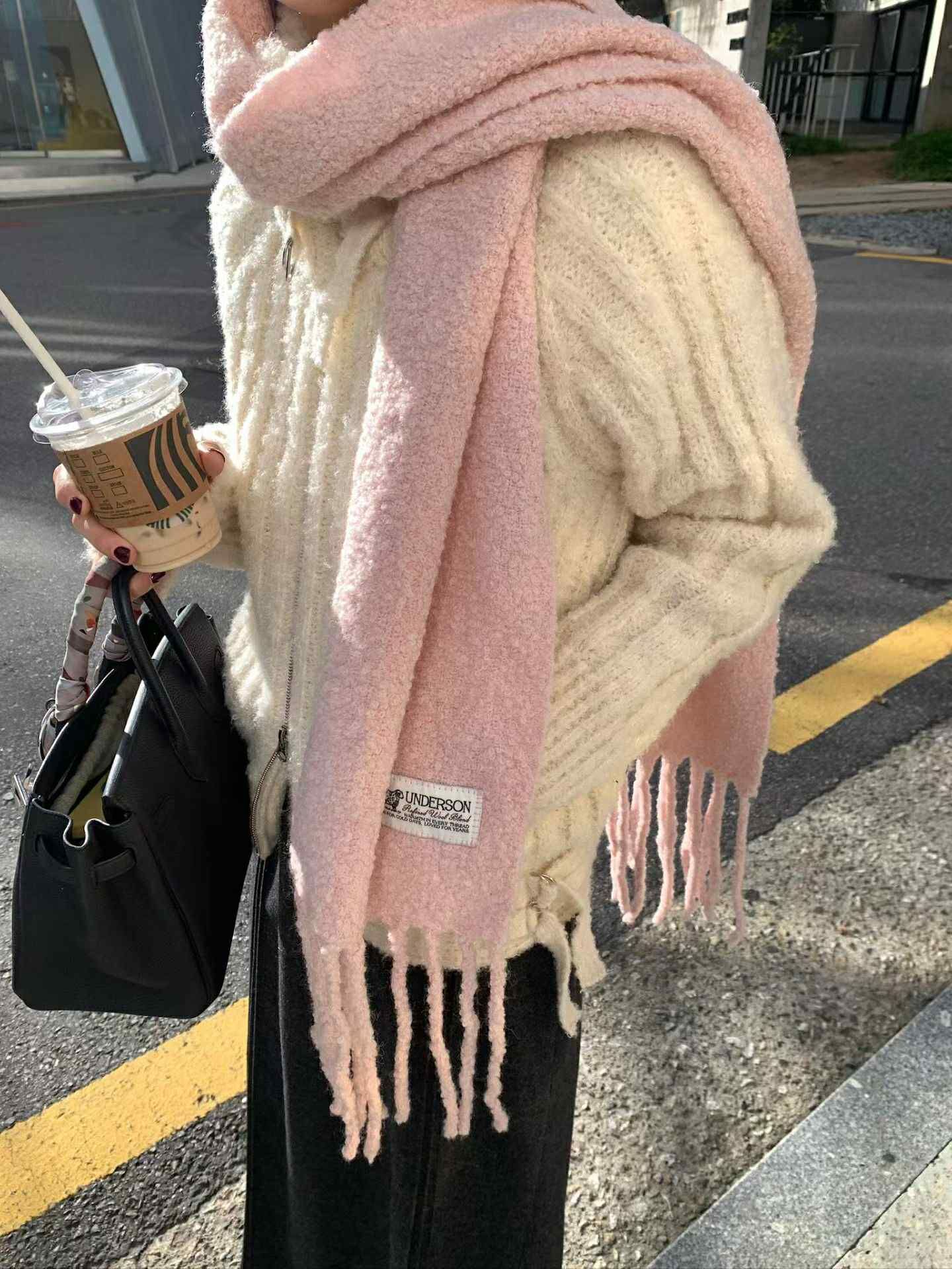 QC30 羊毛粗花呢圍巾