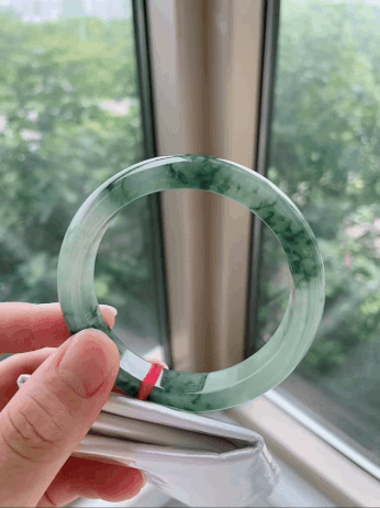 10235840 60.2mm冰飄花翡翠手鐲 (60-62)