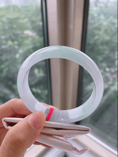 10235841 60mm冰飄綠翡翠手鐲 (58-60)