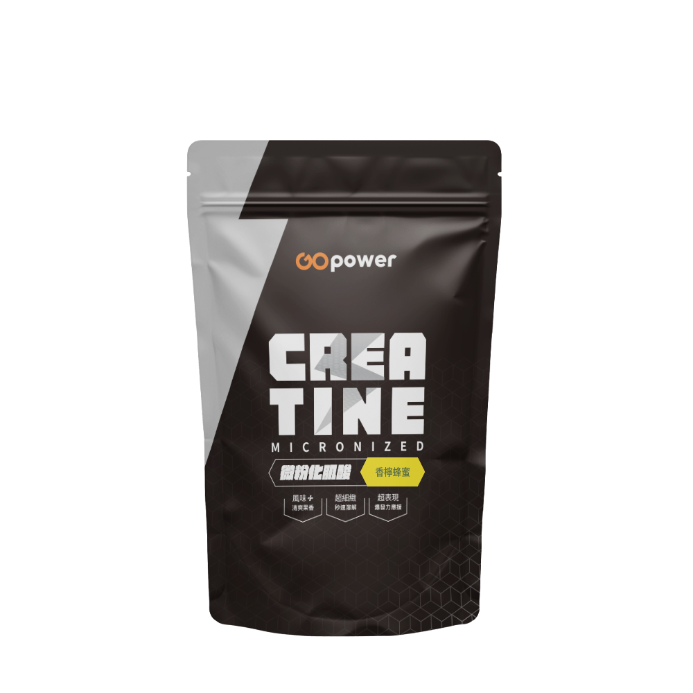 果果能量香檸蜂蜜肌酸，帶有蜂蜜香氣與檸檬酸甜平衡的微粉化肌酸