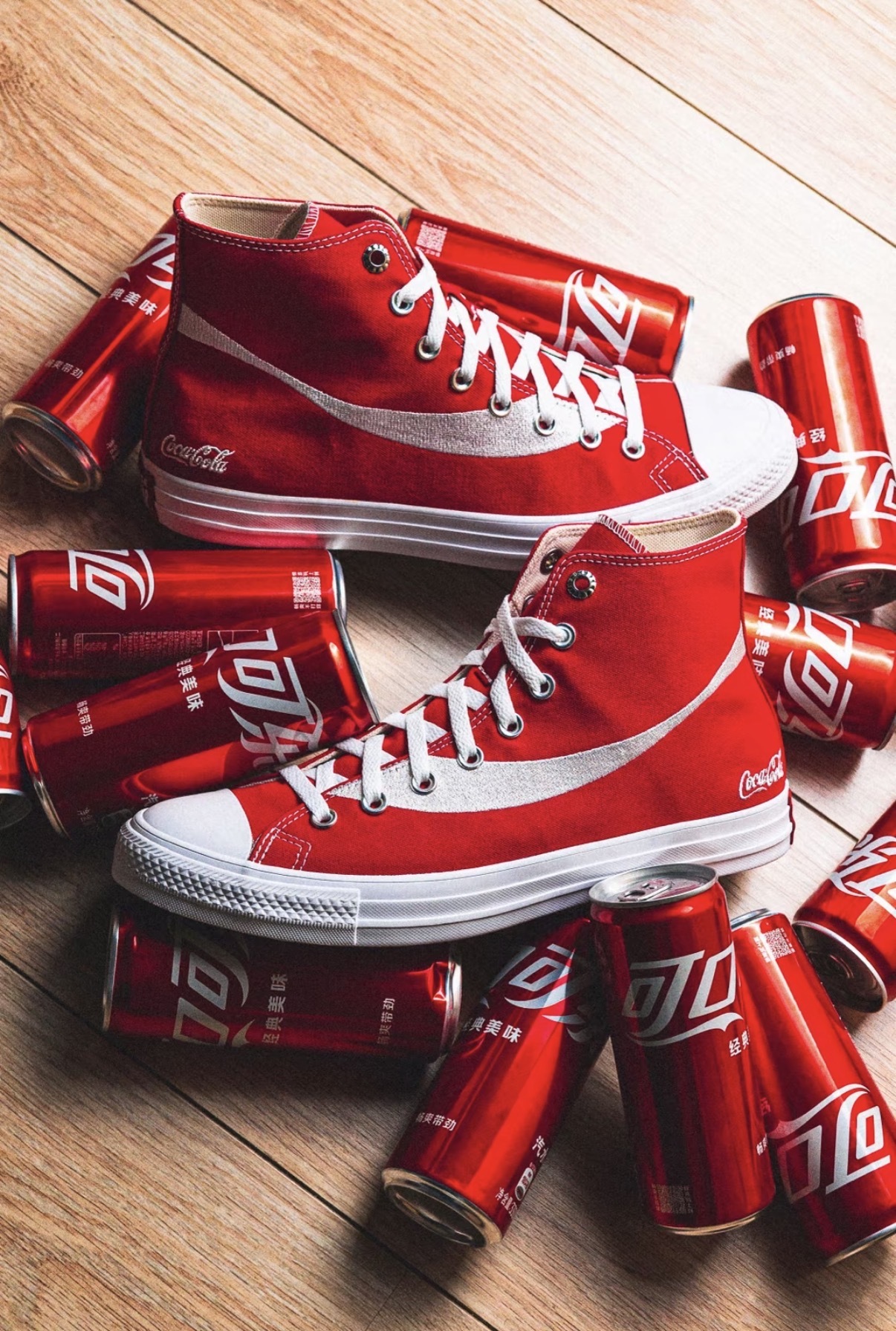 男女鞋 CONVERSE X COCA-COLA CHUCK TAYLOR ALL STAR 紅色 可口可樂 可樂 聯名款 高筒 帆布鞋【A17889C】