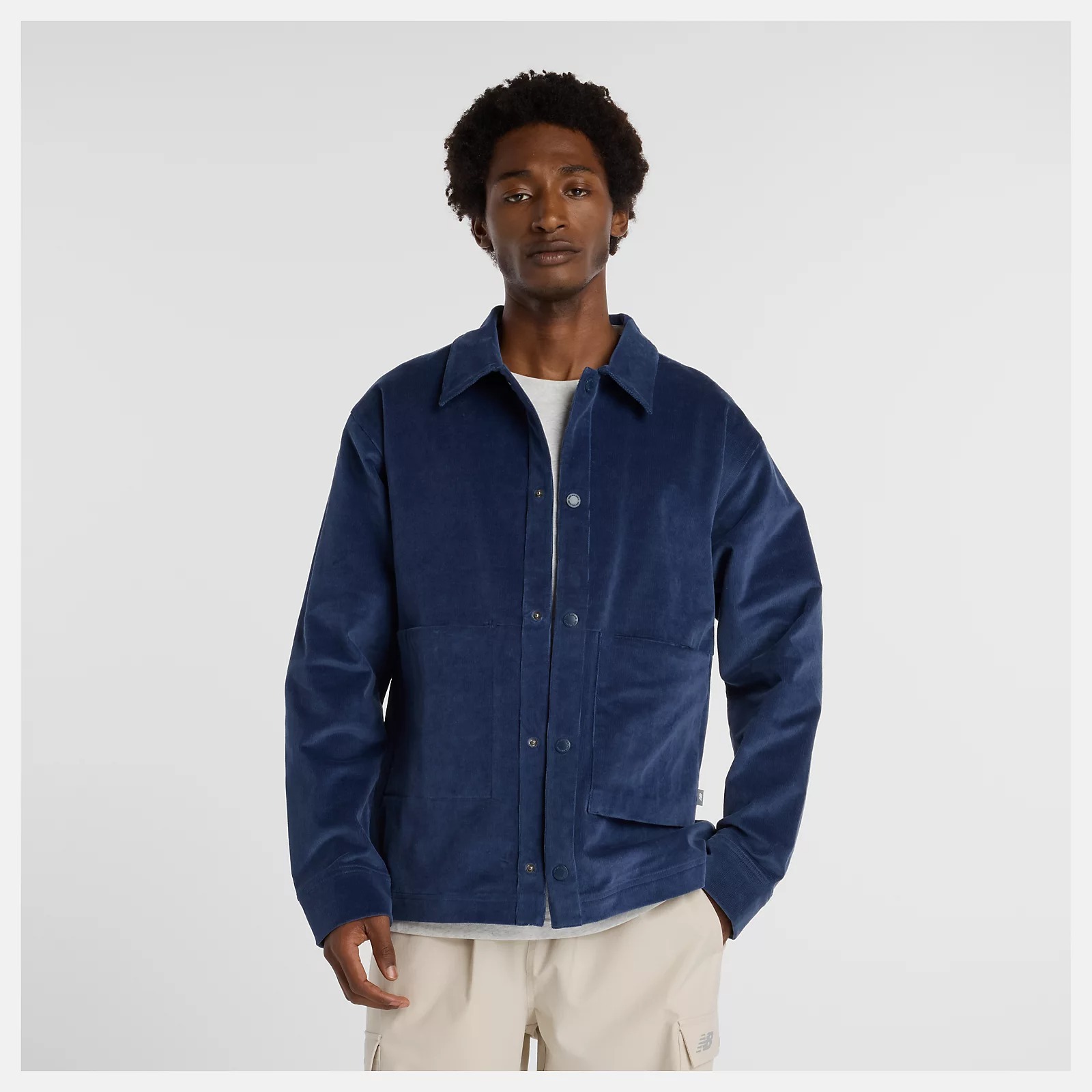 NEW BALANCE 襯衫外套 NB 海軍藍 燈芯絨 男 MT53524NNY