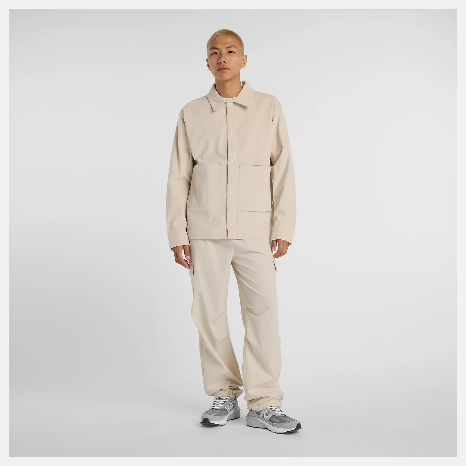 NEW BALANCE 襯衫外套 NB 米白 燈芯絨 男 MT53524TWF