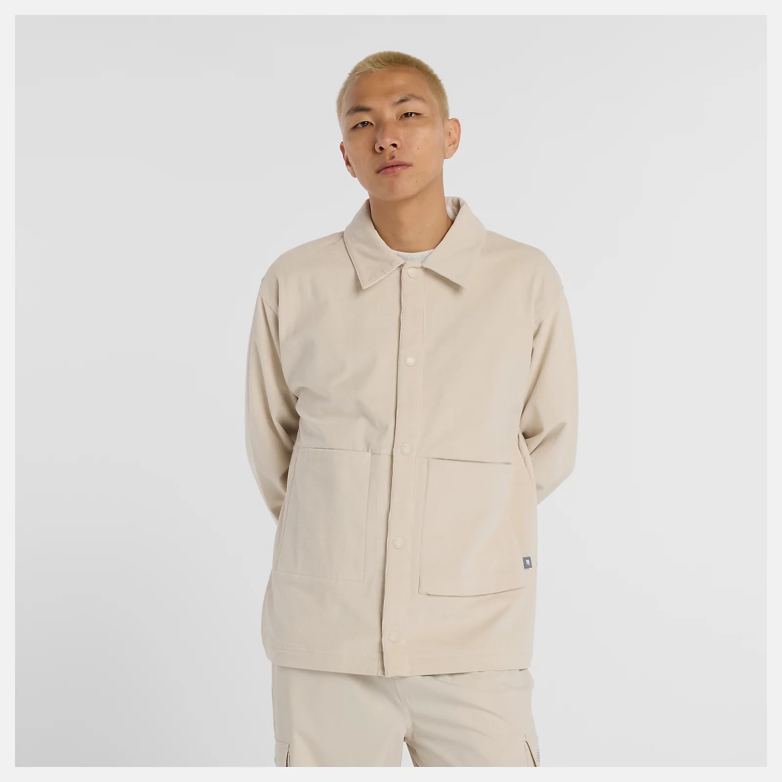 NEW BALANCE 襯衫外套 NB 米白 燈芯絨 男 MT53524TWF