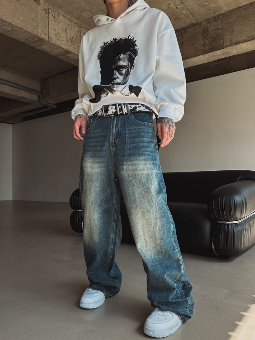 日常寬鬆牛仔褲