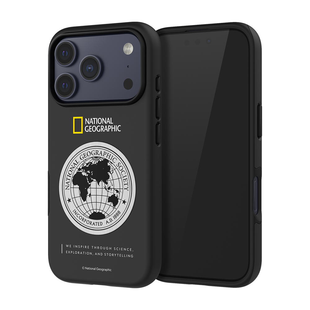 國家地理 | Metal Deco 地球徽章保護殼 iPhone 17 系列【National Geographic 台灣總代理】