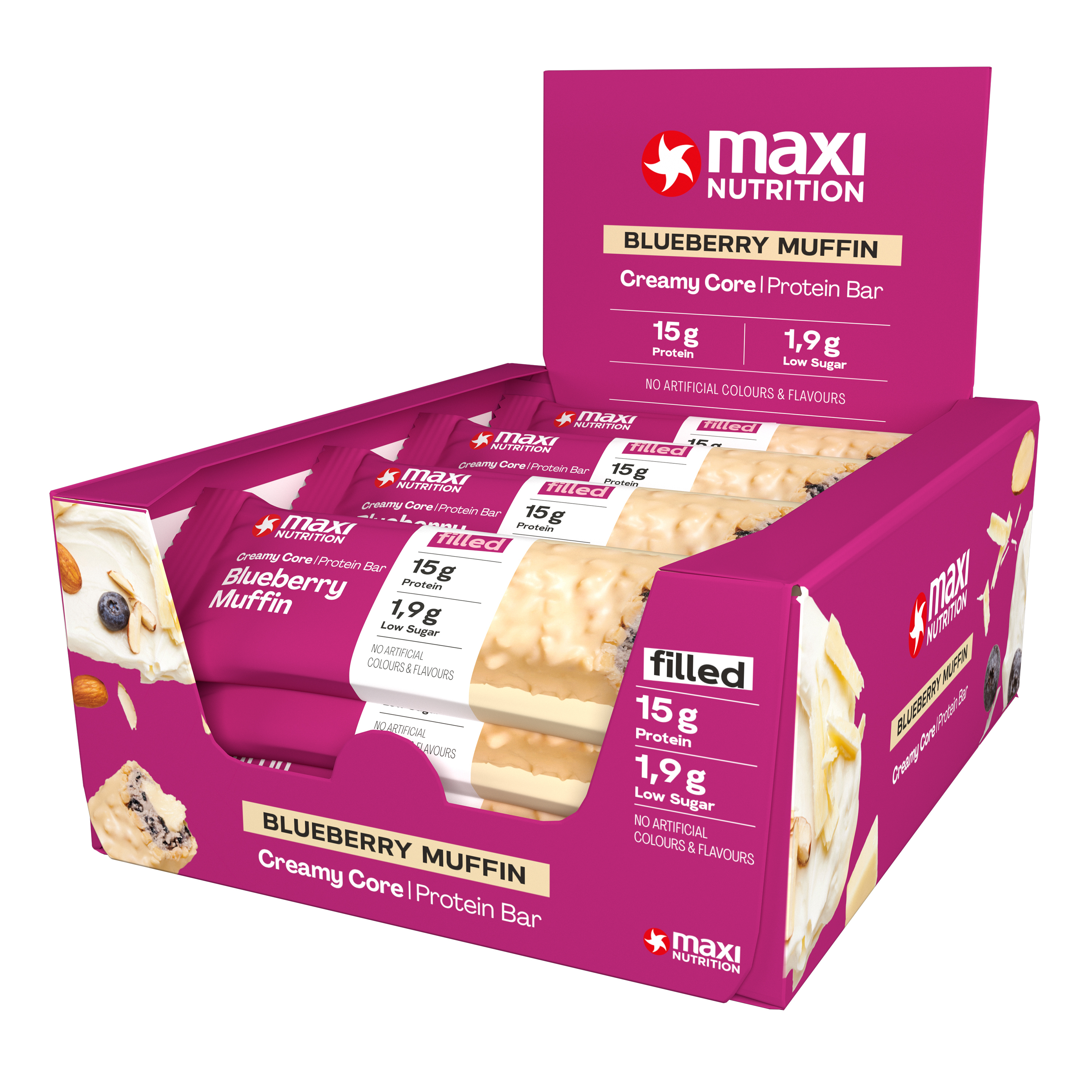 德國邁星 藍莓風味夾心乳清蛋白棒