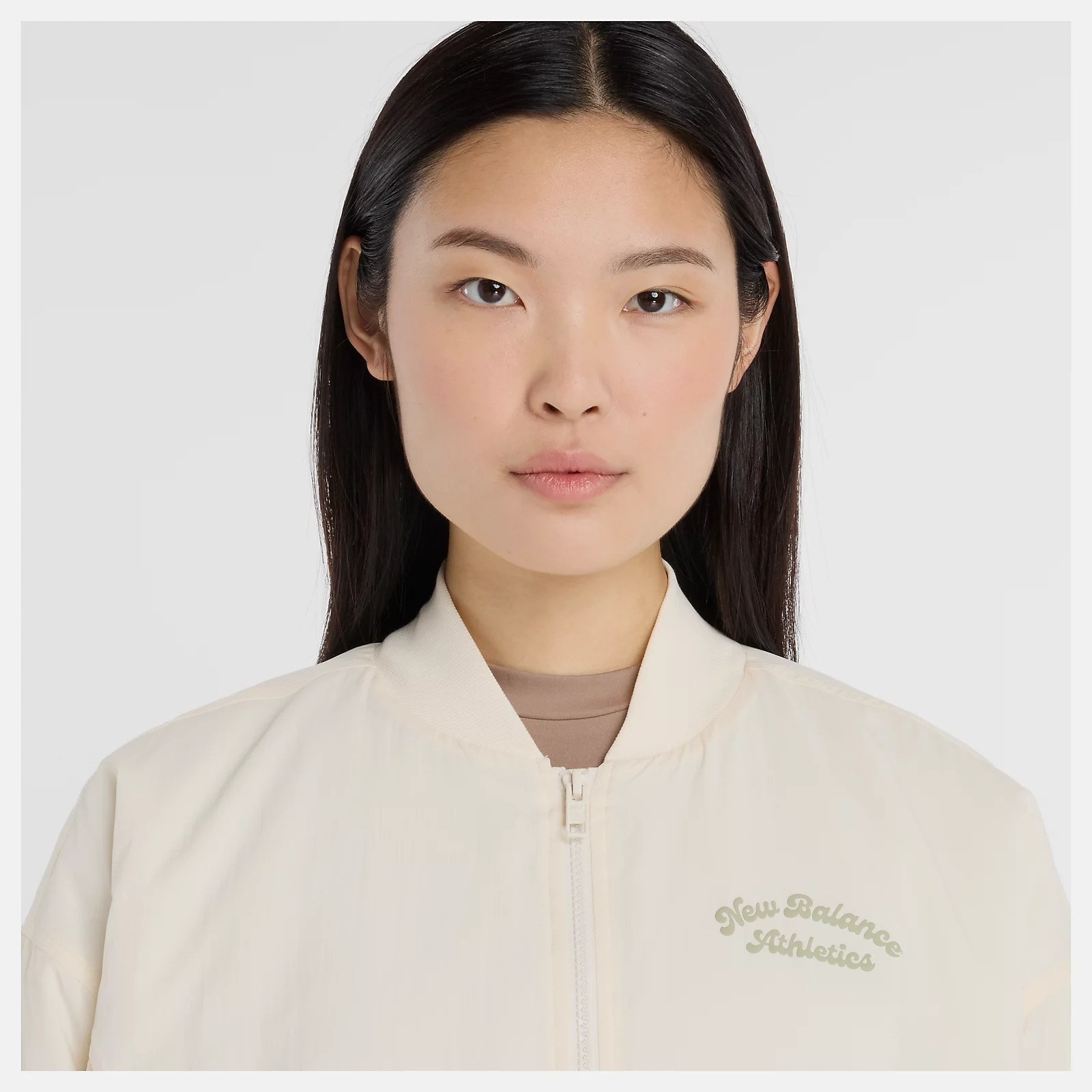 NEW BALANCE 外套 NB 米白 鋪棉 防潑水 棒球外套 女 WJ53502PEF