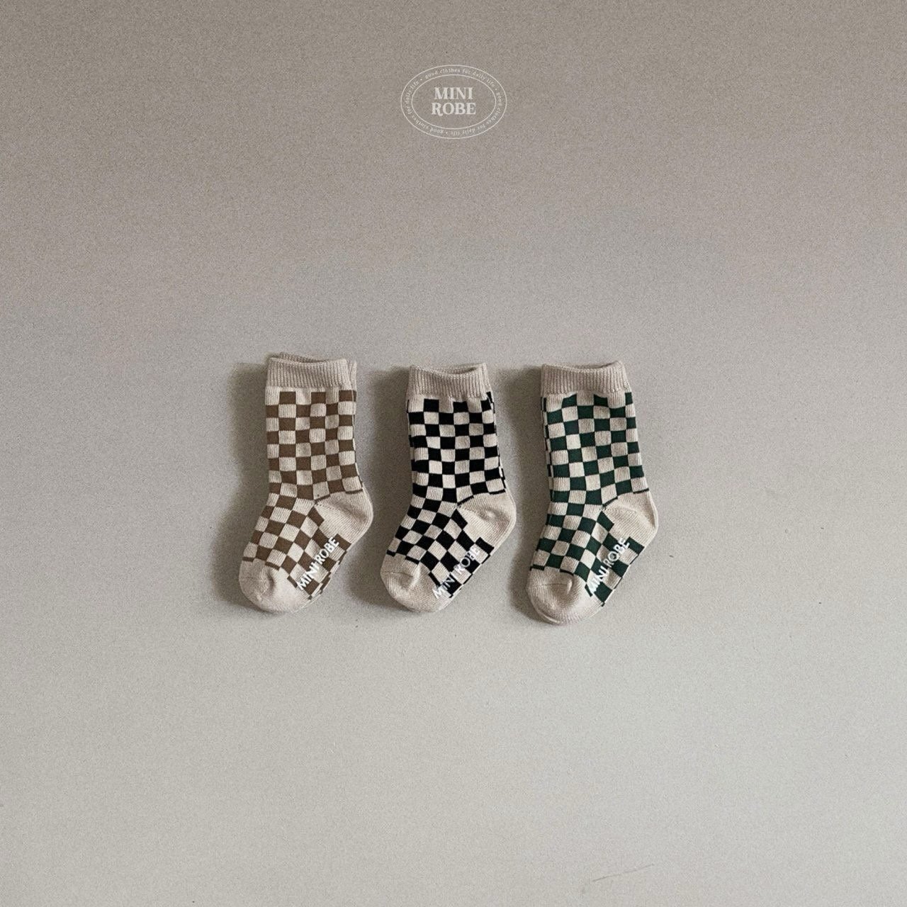 棋盤格襪組