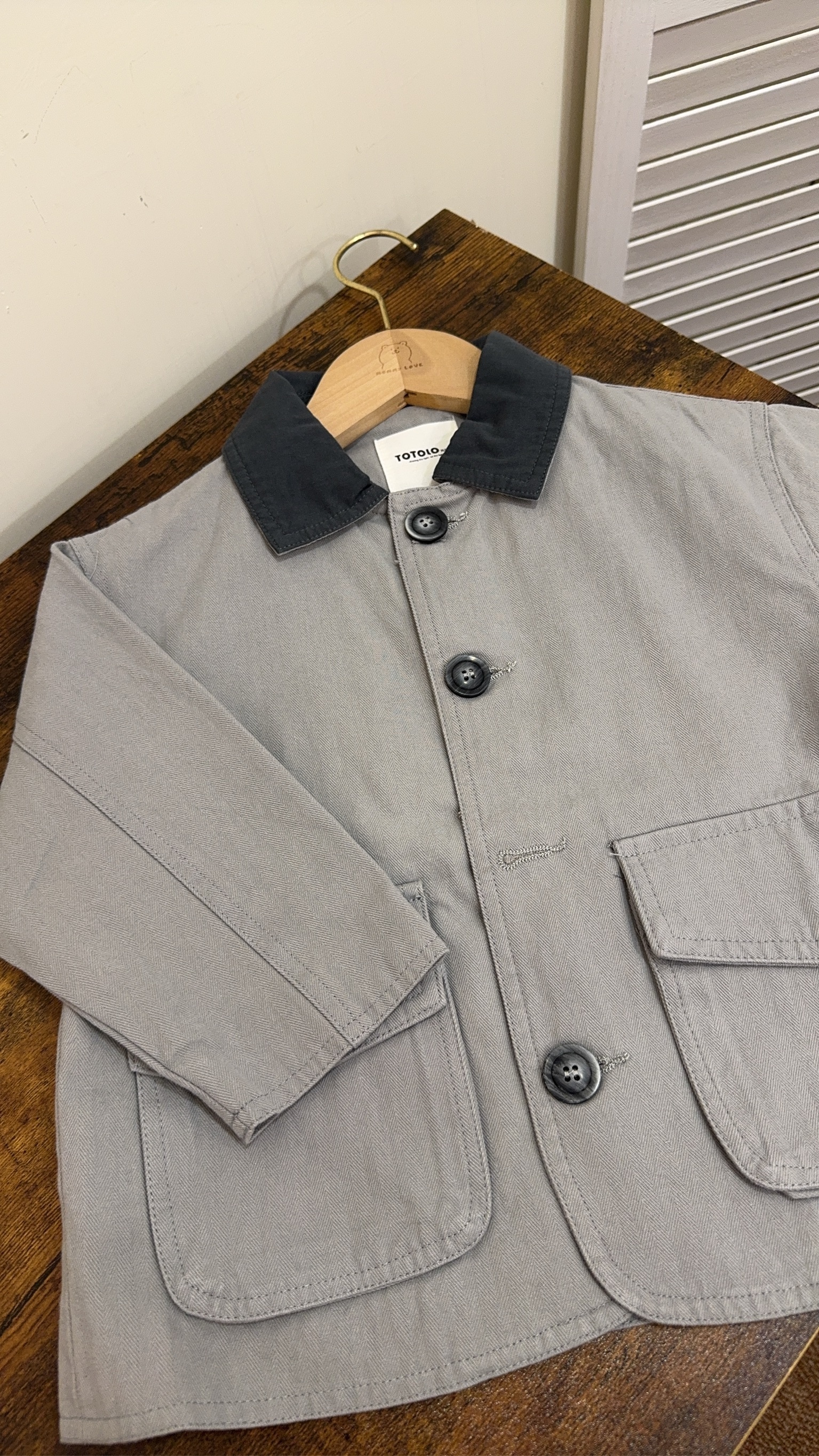 55326撞色領外套