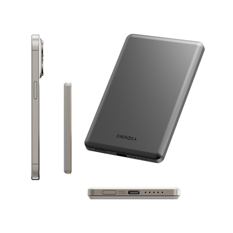 ENERGEA ALUPAC Air 5000mAh PD20W 磁吸鋁殼無線快充行動電源