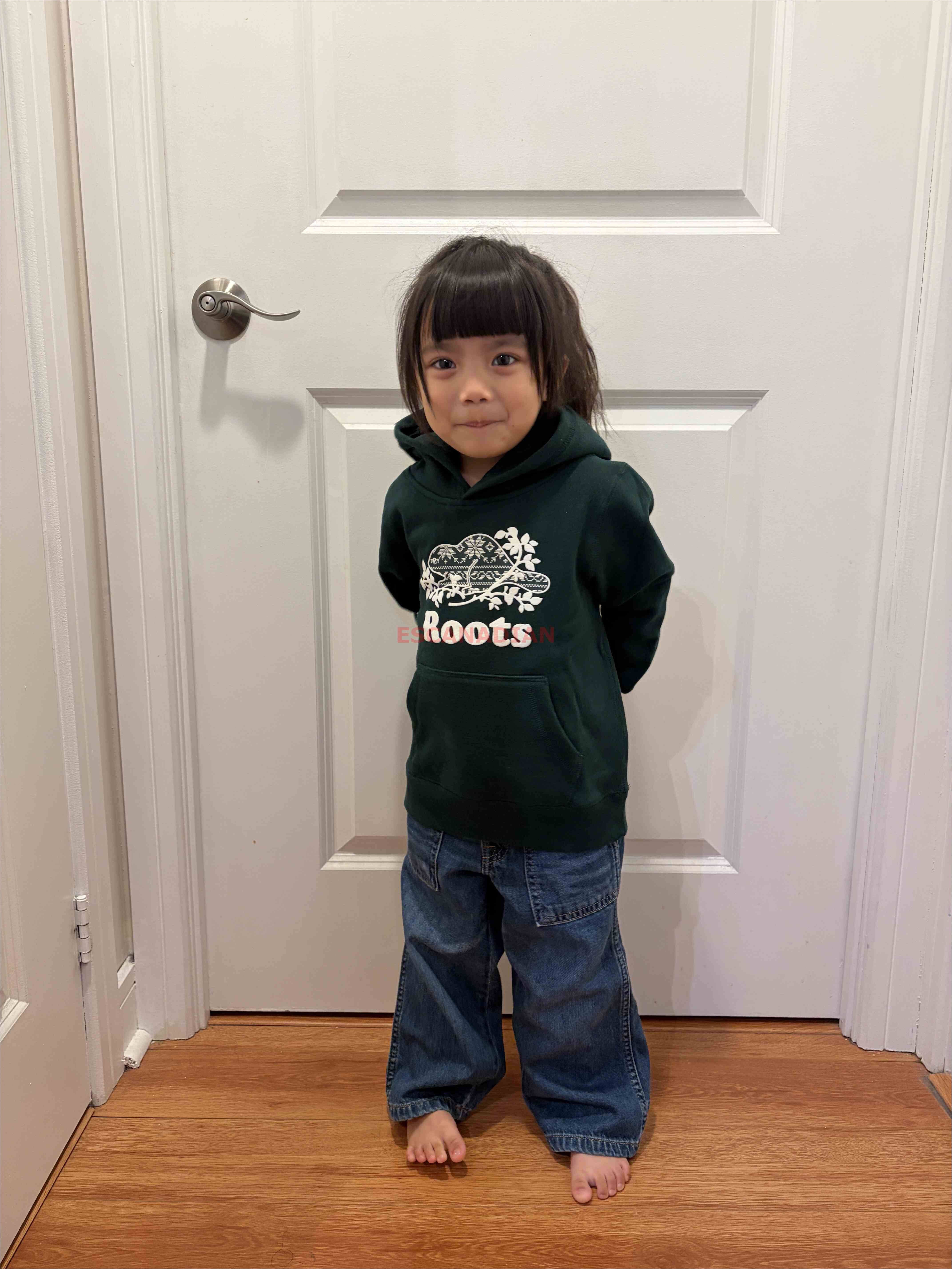 ROOTS 小童 冬季節慶系列 厚棉刷毛 帽TEE (2色)