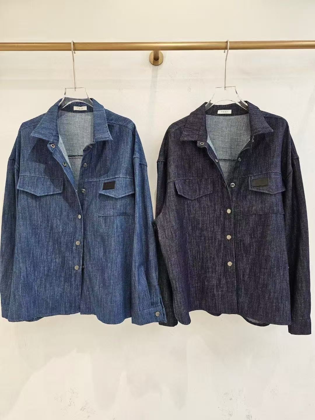 正韓牛仔套裝_牛仔襯衫& 牛仔寬鬆緊寬褲（可拆售）