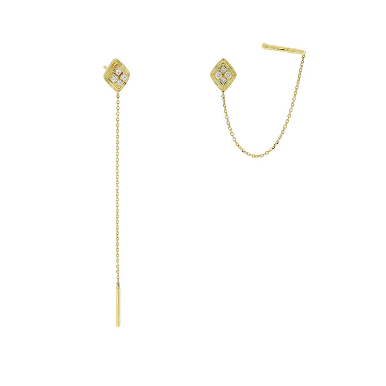 不對稱鏈條耳環