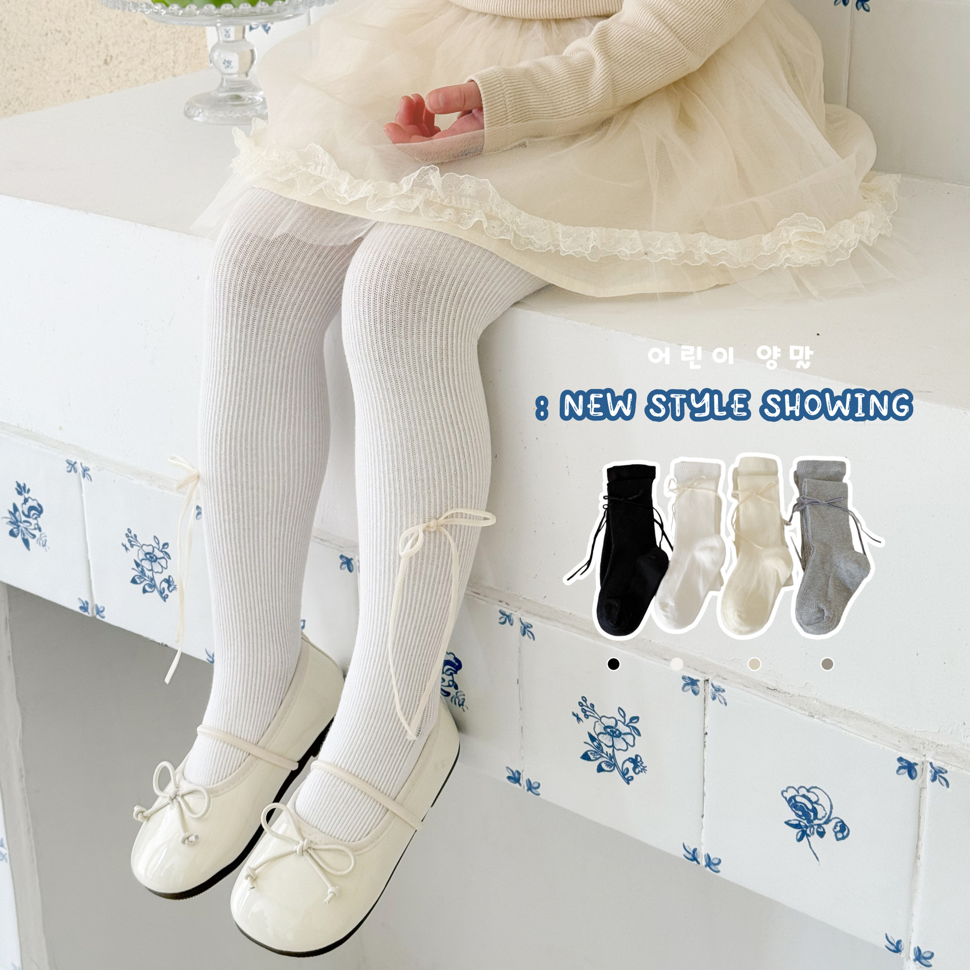 長蝴蝶結褲襪(XS-XXL)