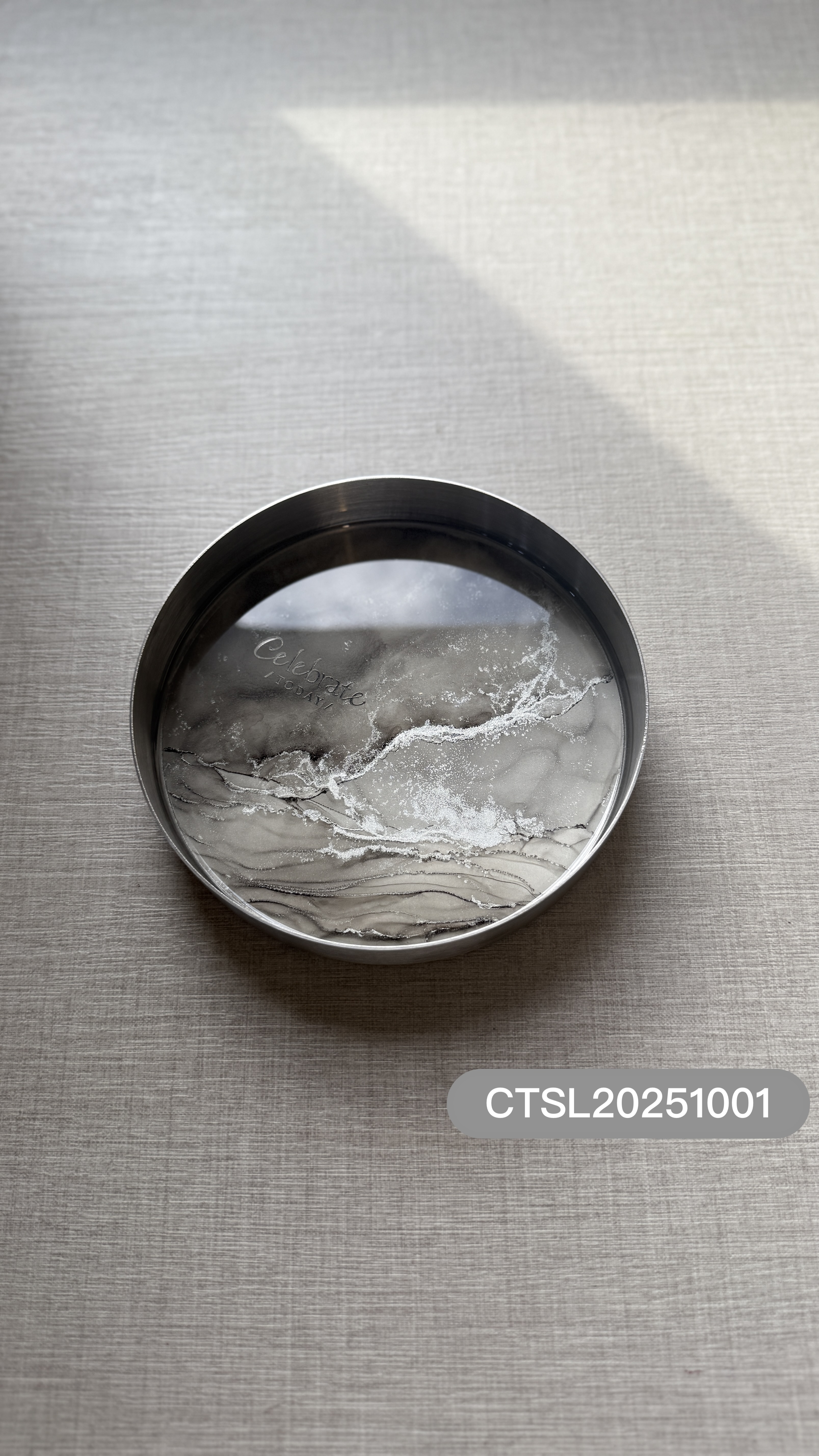 Celebrate today MIT台灣手工製作 酒墨藝術圓形置物盤