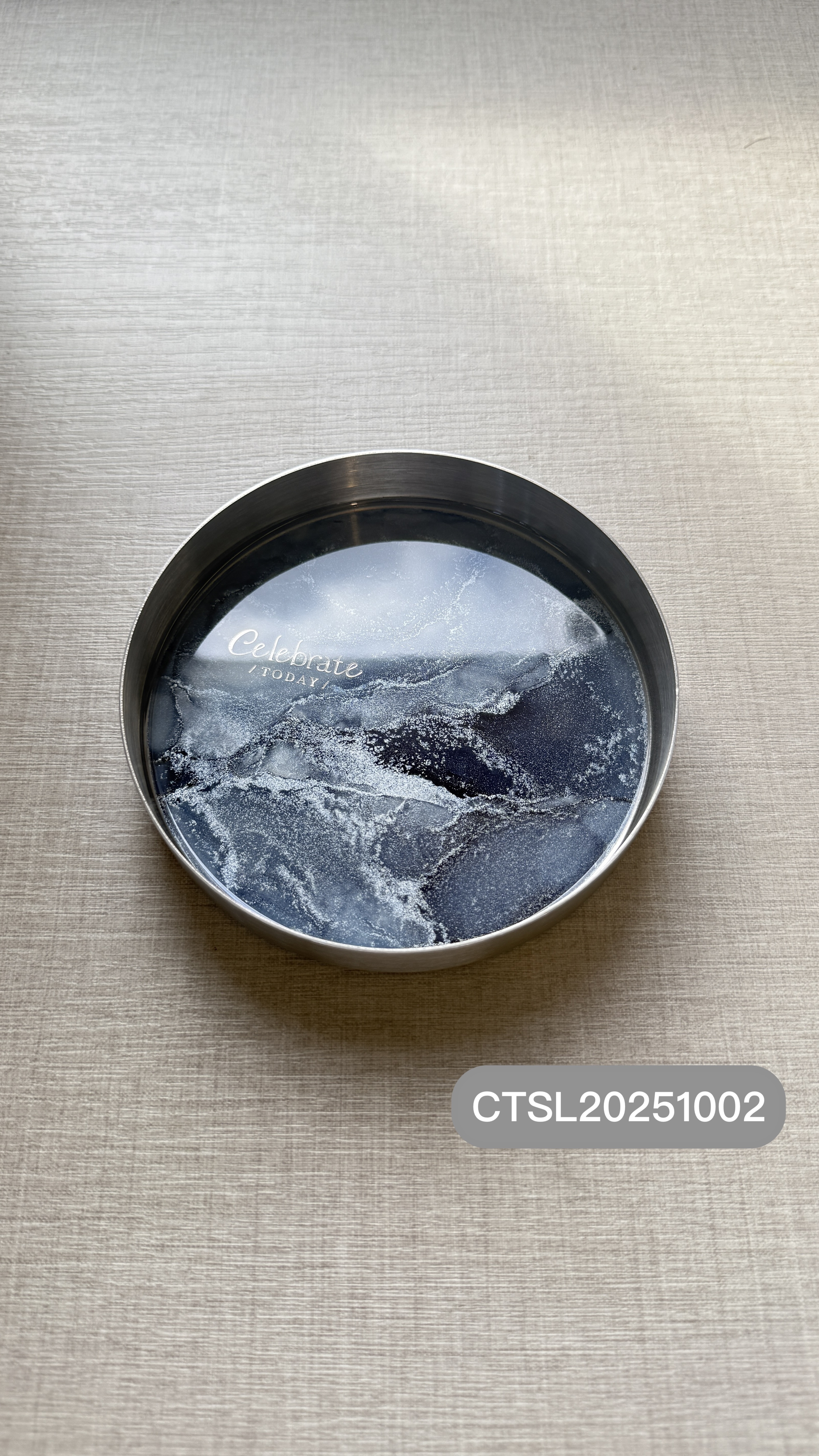 Celebrate today MIT台灣手工製作 酒墨藝術圓形置物盤