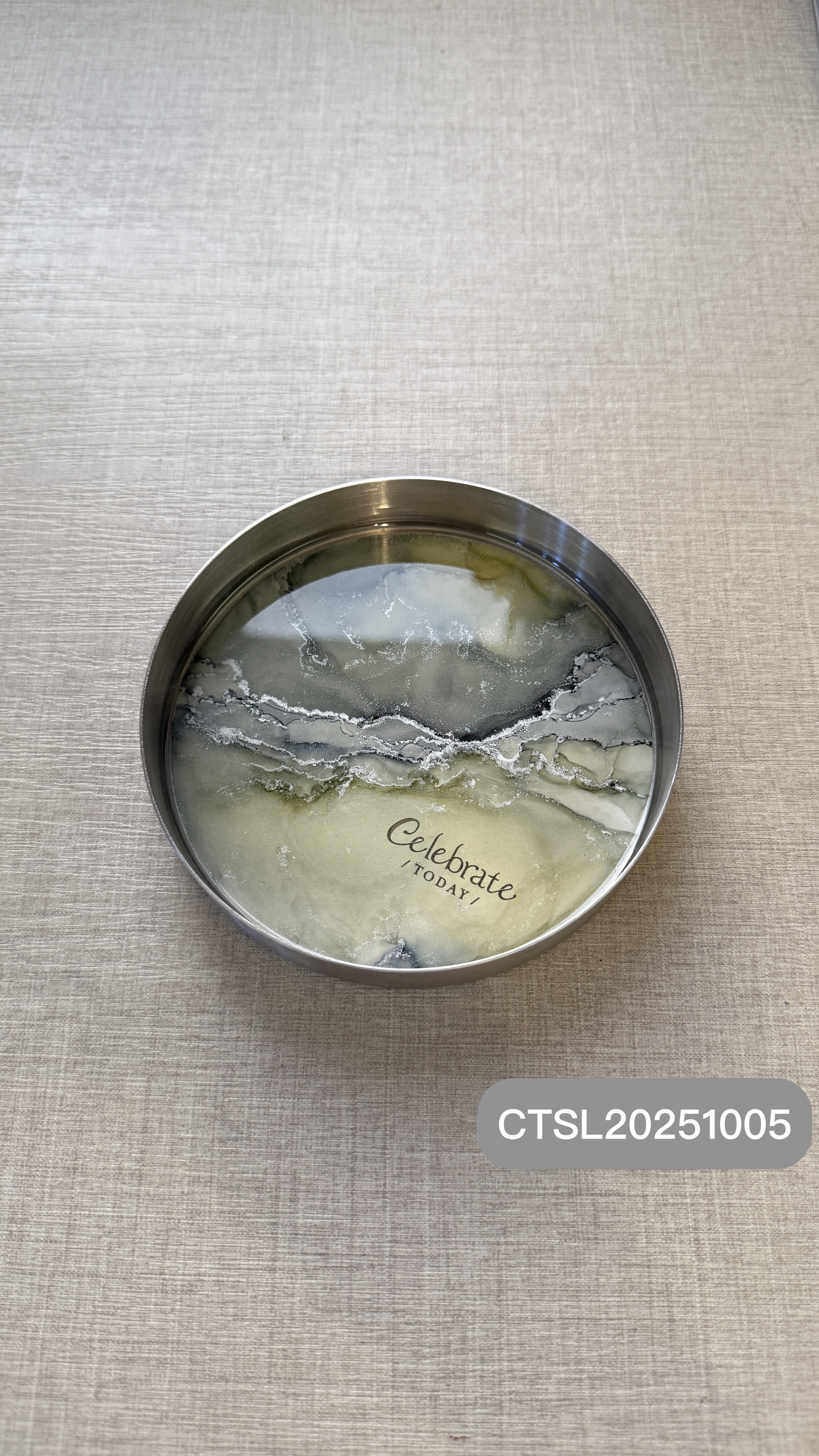 Celebrate today MIT台灣手工製作 酒墨藝術圓形置物盤