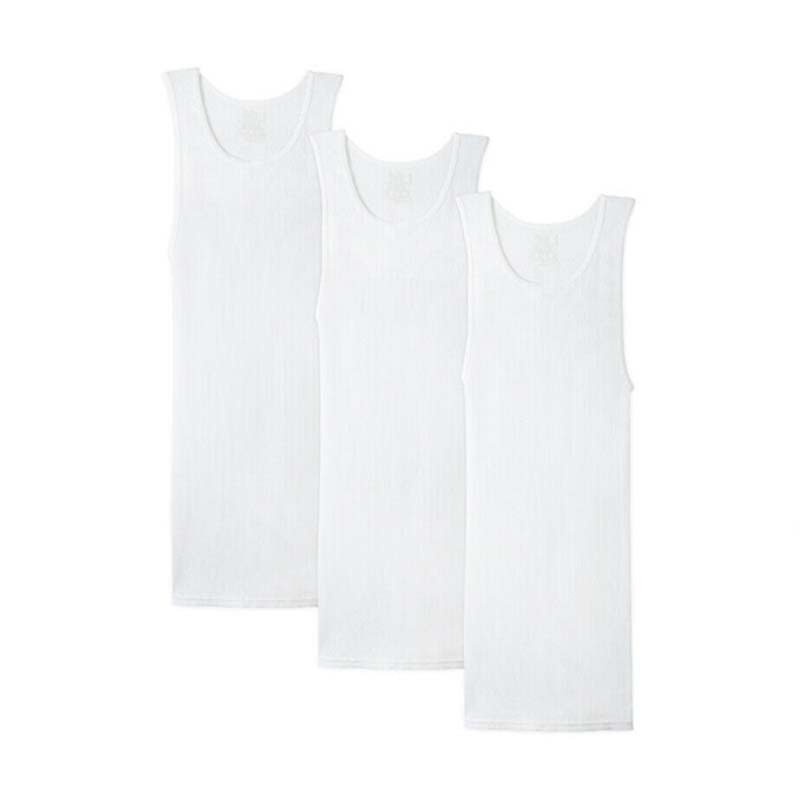 FRUIT OF THE LOOM 經典白背心 三件組 白色 9CE-01 [台灣現貨]