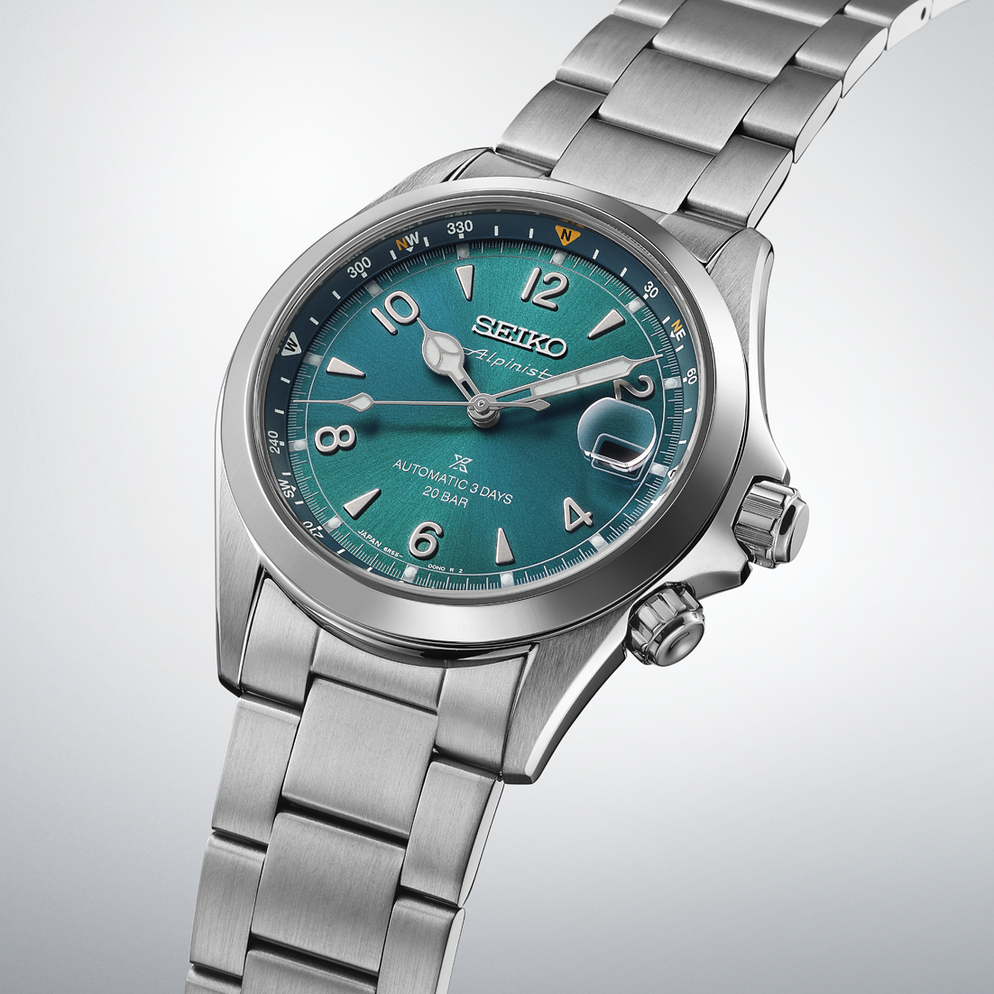 萬年鐘錶 - SEIKO Prospex  x Alpinist 登山者三日鍊青綠色面盤機械不鏽鋼男錶 SPB503J1 / 6R55-00P0B 錶徑39.5MM