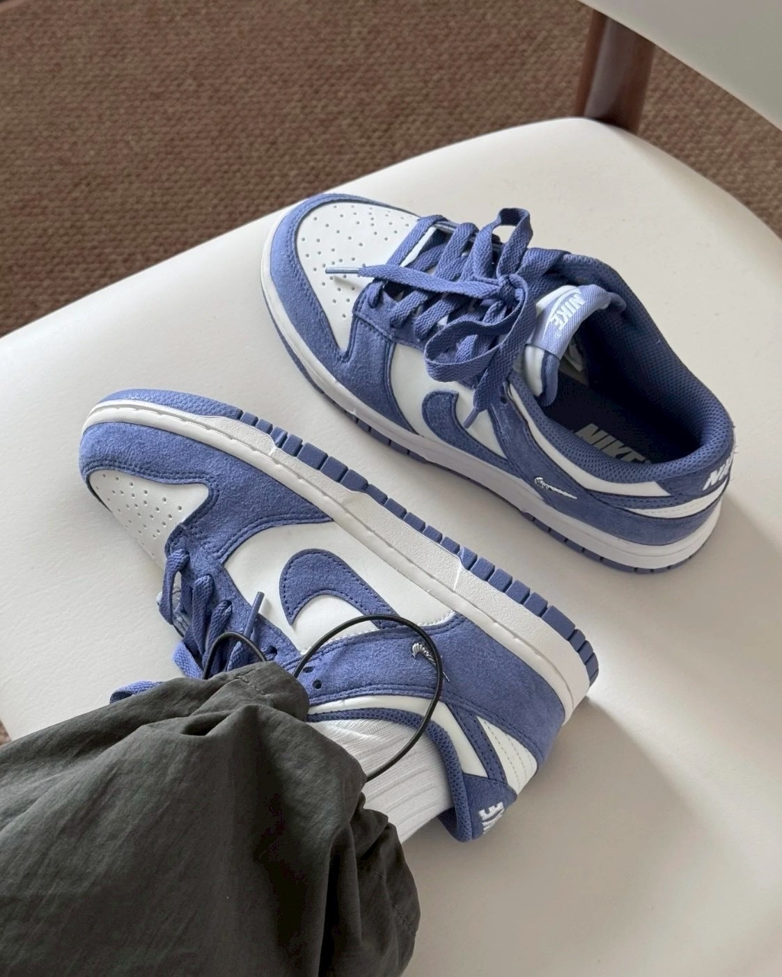 Nike Dunk Low "World Indigo" 薰衣草紫 霧霾藍紫 螺紋小銀勾 復古 麂皮 低筒休閒鞋 女鞋