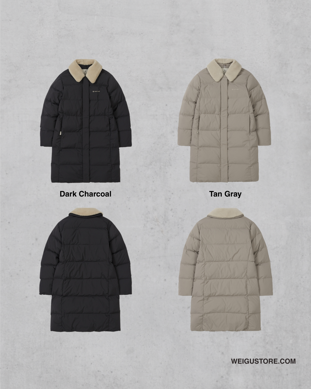 【預購】Snow Peak Land Air Women's Collar Boucle Neck Long Down Jacket 可拆式羊毛領 長版羽絨外套 女款 S25WWGDJ63