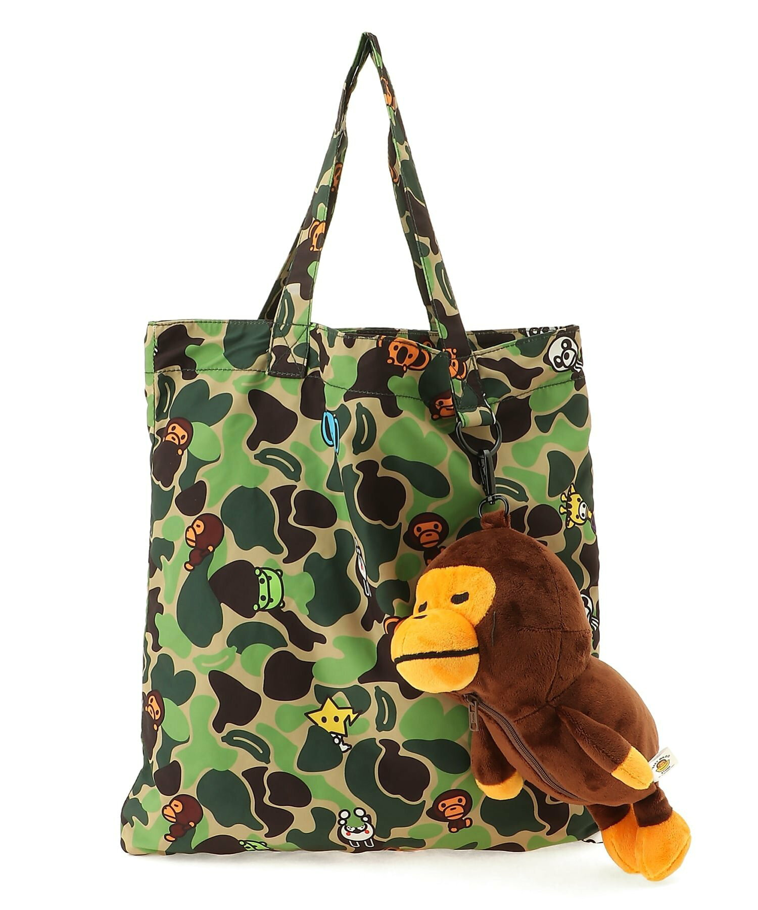 2025AW BAPE A BATHNIG APE BABY MILO STORE PLUSH DOLL RECYCLE TOTE BAG 托特包 AL70189322