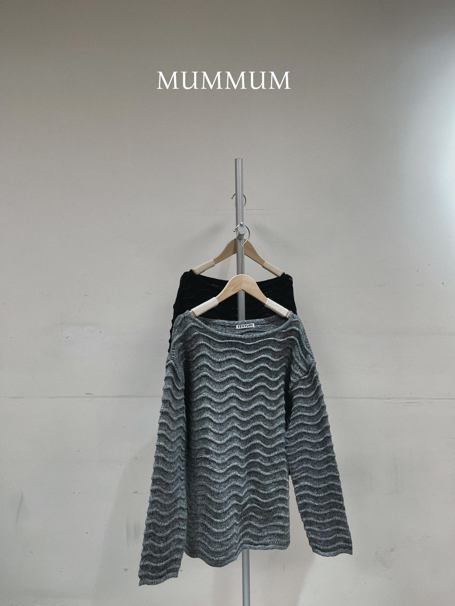 0212830a/層層波浪條針織上衣 44/44/26