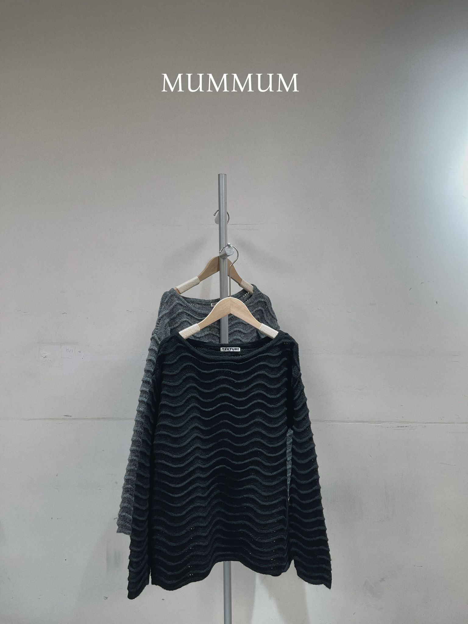 0212830a/層層波浪條針織上衣 44/44/26