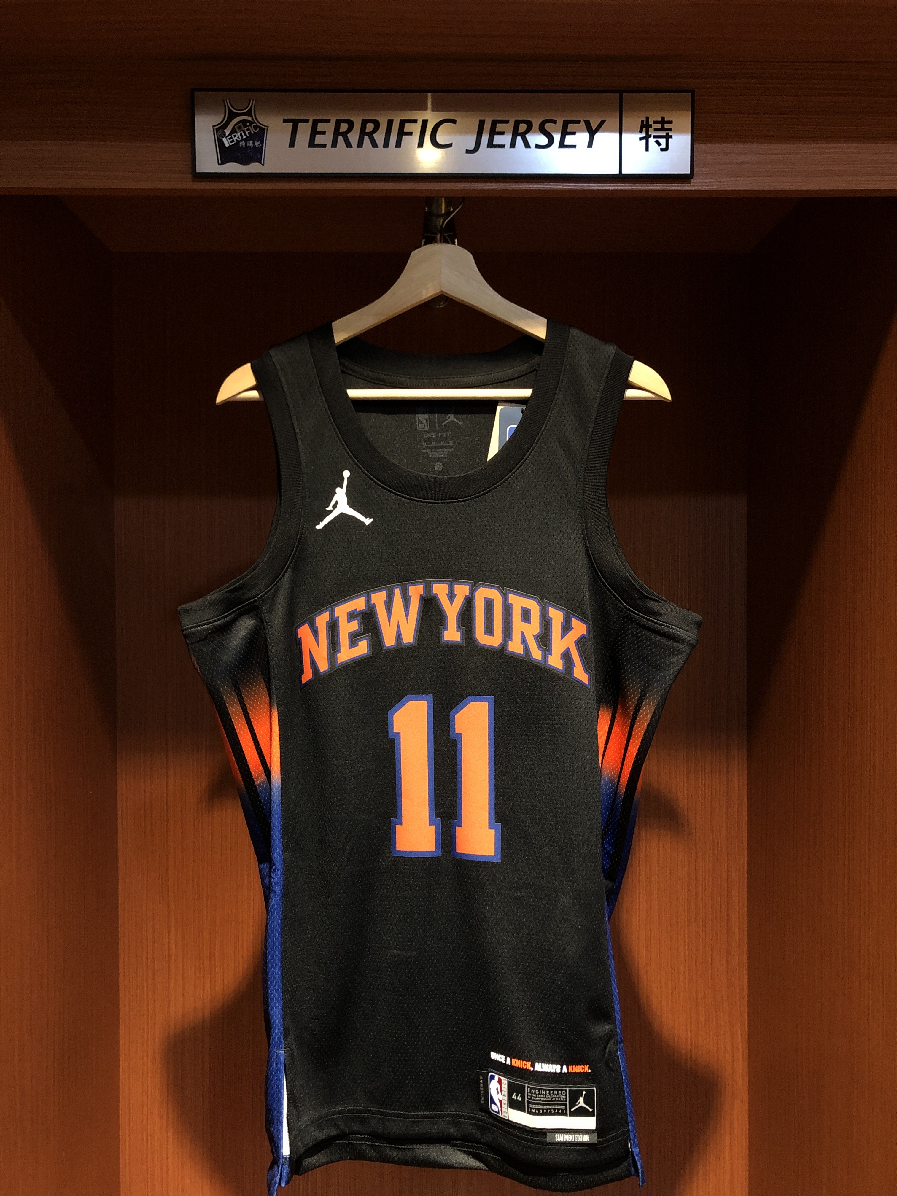 NBA球衣 Jalen Brunson 紐約尼克黑 Statement Jordan Swingman 球迷版 熱轉印 全新