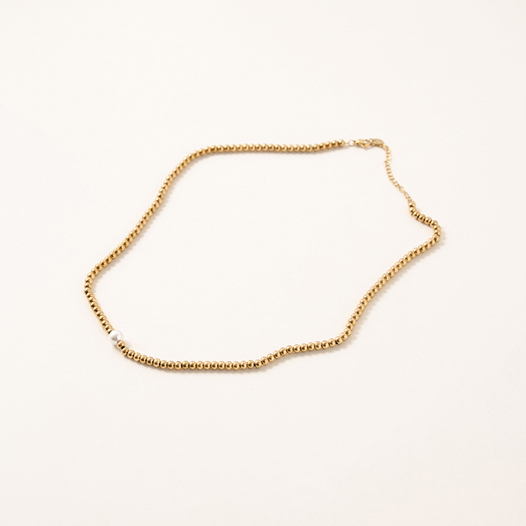 miramira珠光｜鍊結金圓珠項鍊B5878-金59504