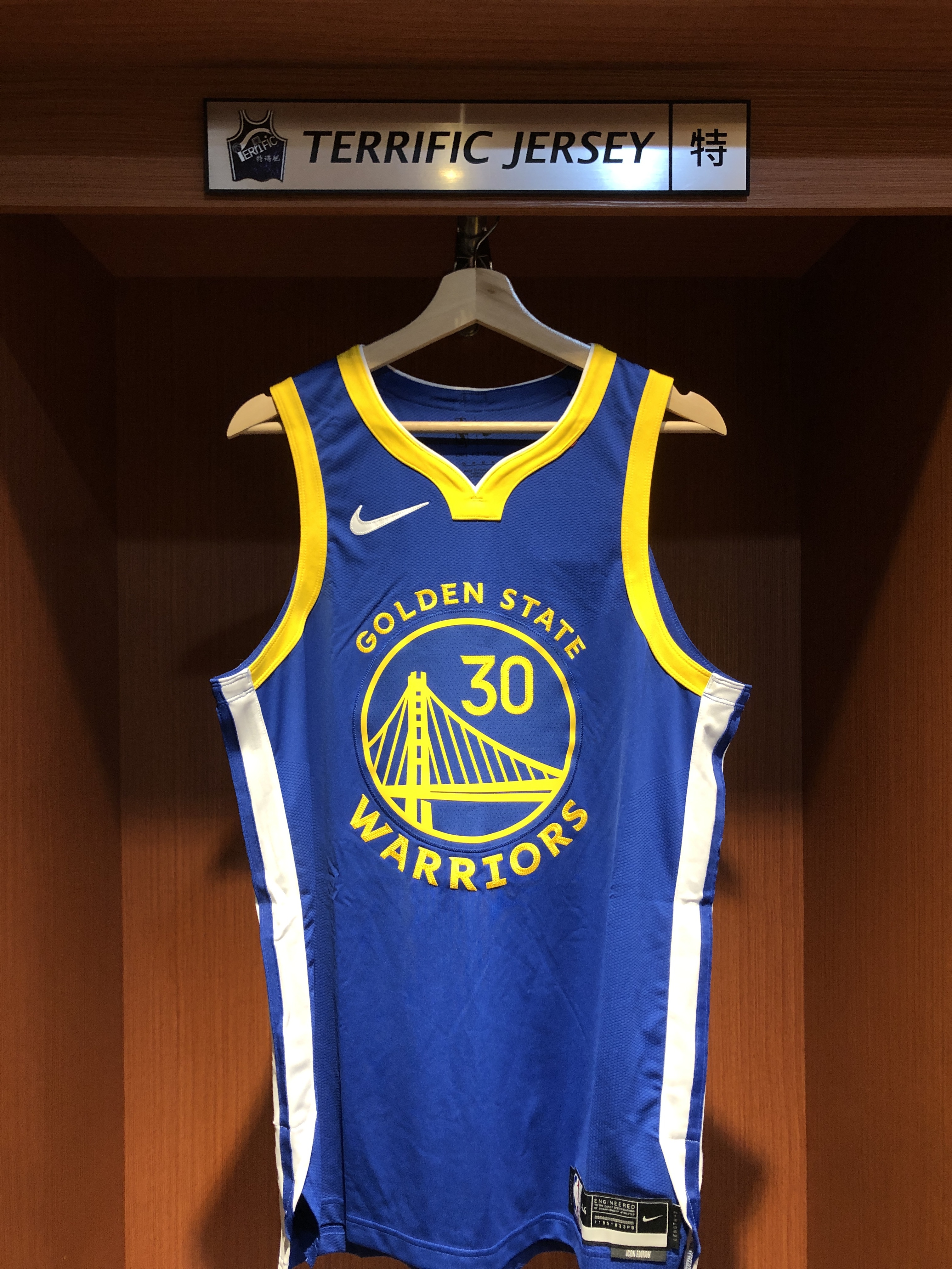NBA球衣 Stephen Curry 金州勇士藍 7冠金標 Icon Nike Authentic 球員版 電繡 全新