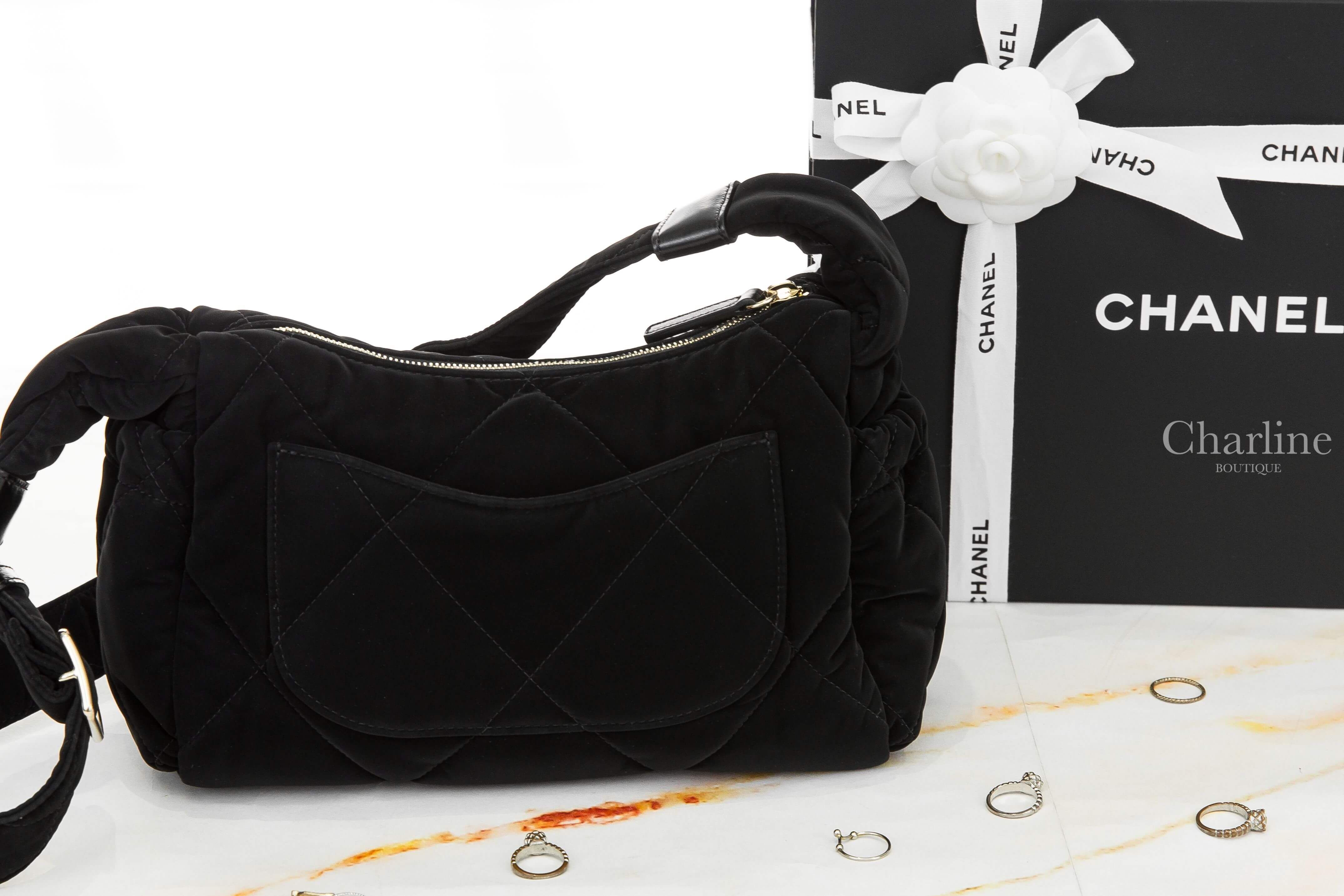 Chanel Large Bowling Bag 黑色金CC大型絲絨大菱格紋肩背包-Charline Boutique 精品代購