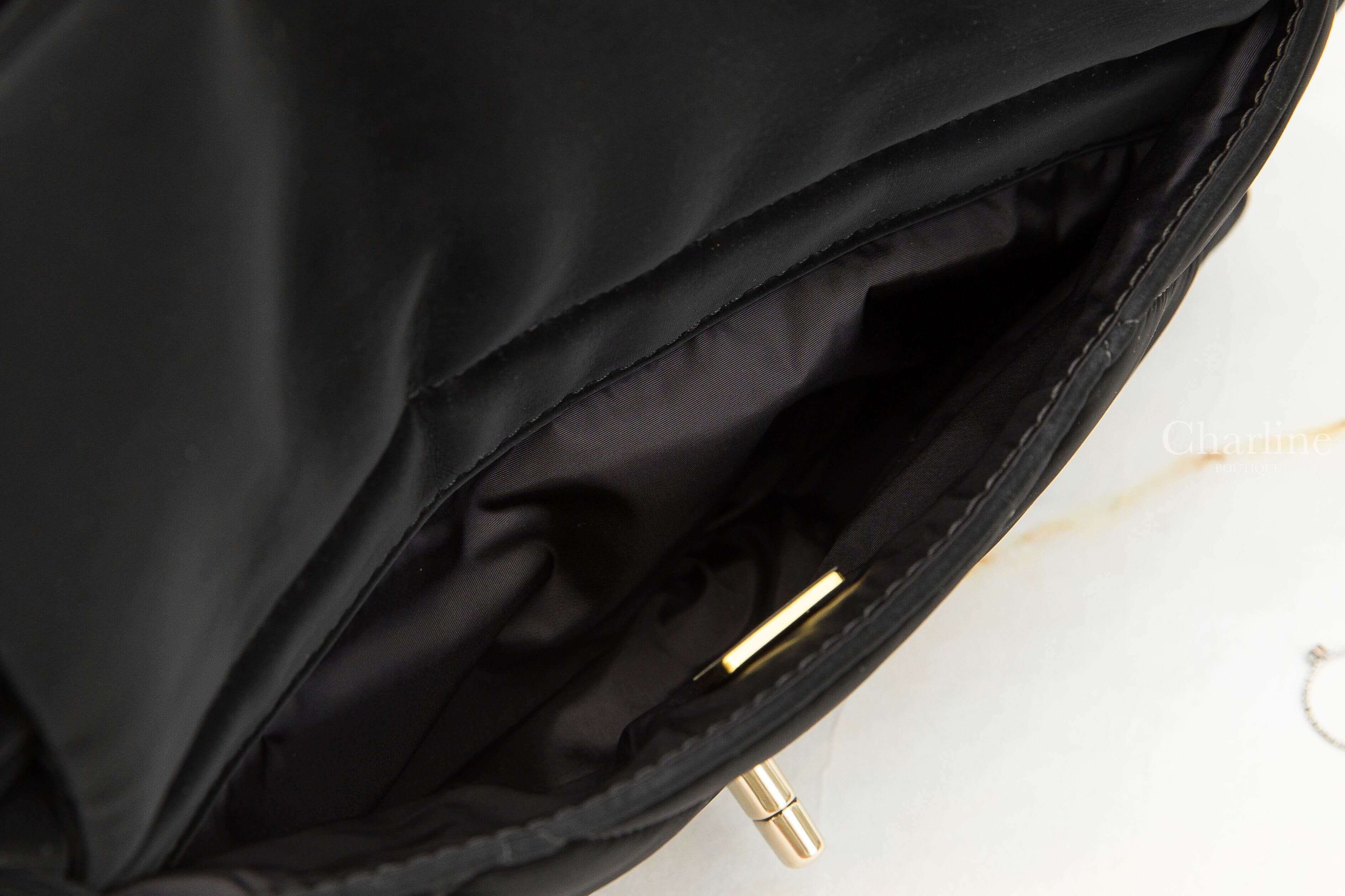 Chanel Large Bowling Bag 黑色金CC大型絲絨大菱格紋肩背包-Charline Boutique 精品代購