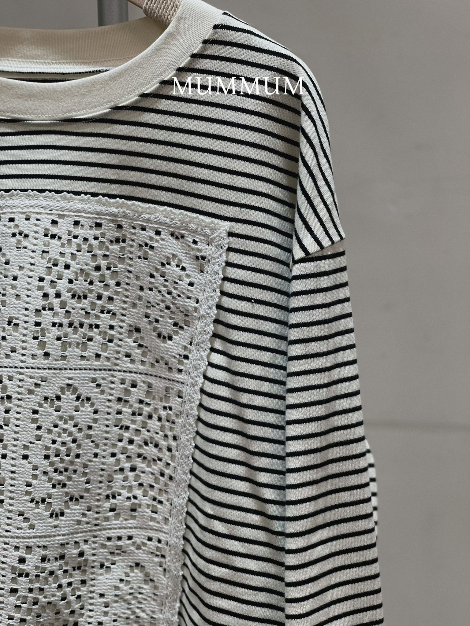 0212837a/十二宮格間條長袖T恤 46/46/25